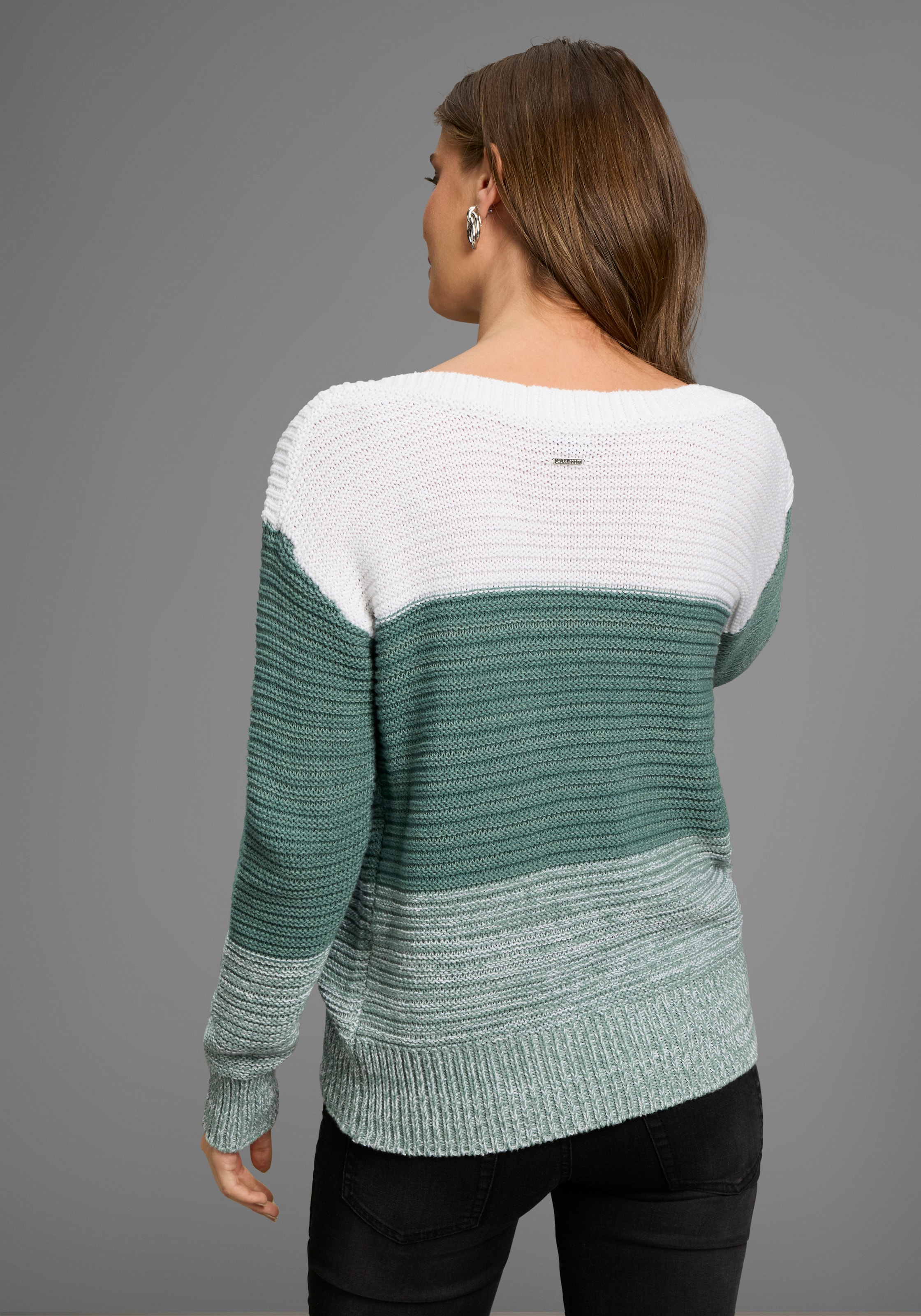 Laura Scott Streifenpullover, mit Querrippe