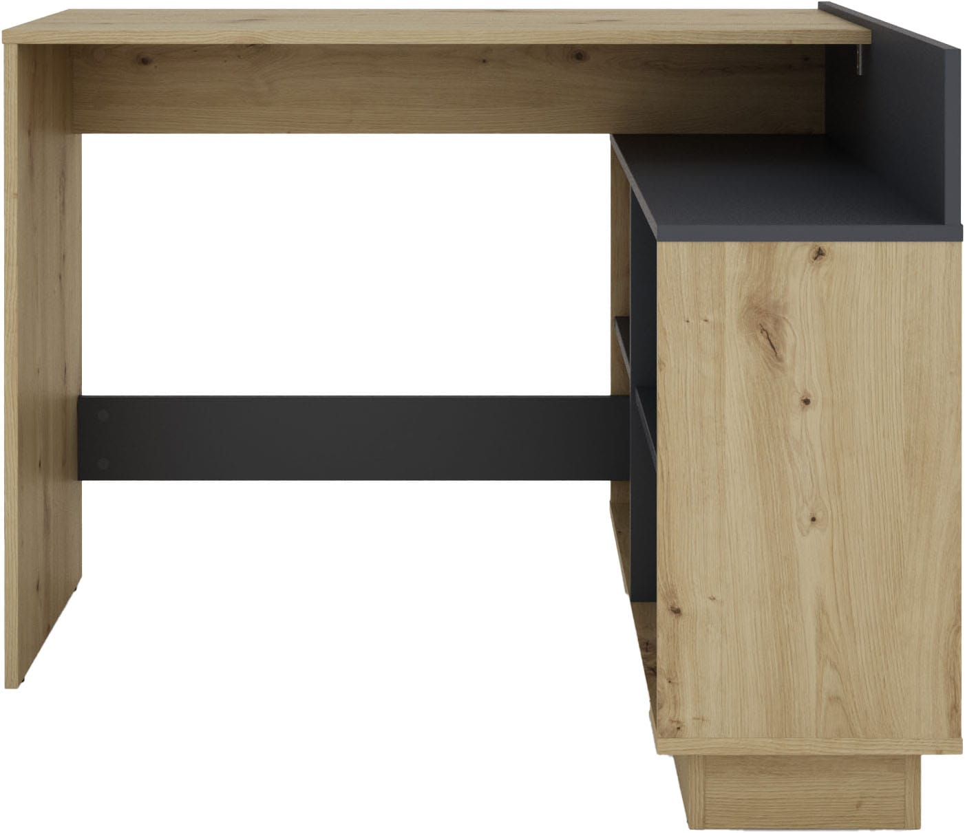 byLIVING Eckschreibtisch »Bern«, platzsparender Schreibtisch, rechts und links montierbar, 112x80cm.