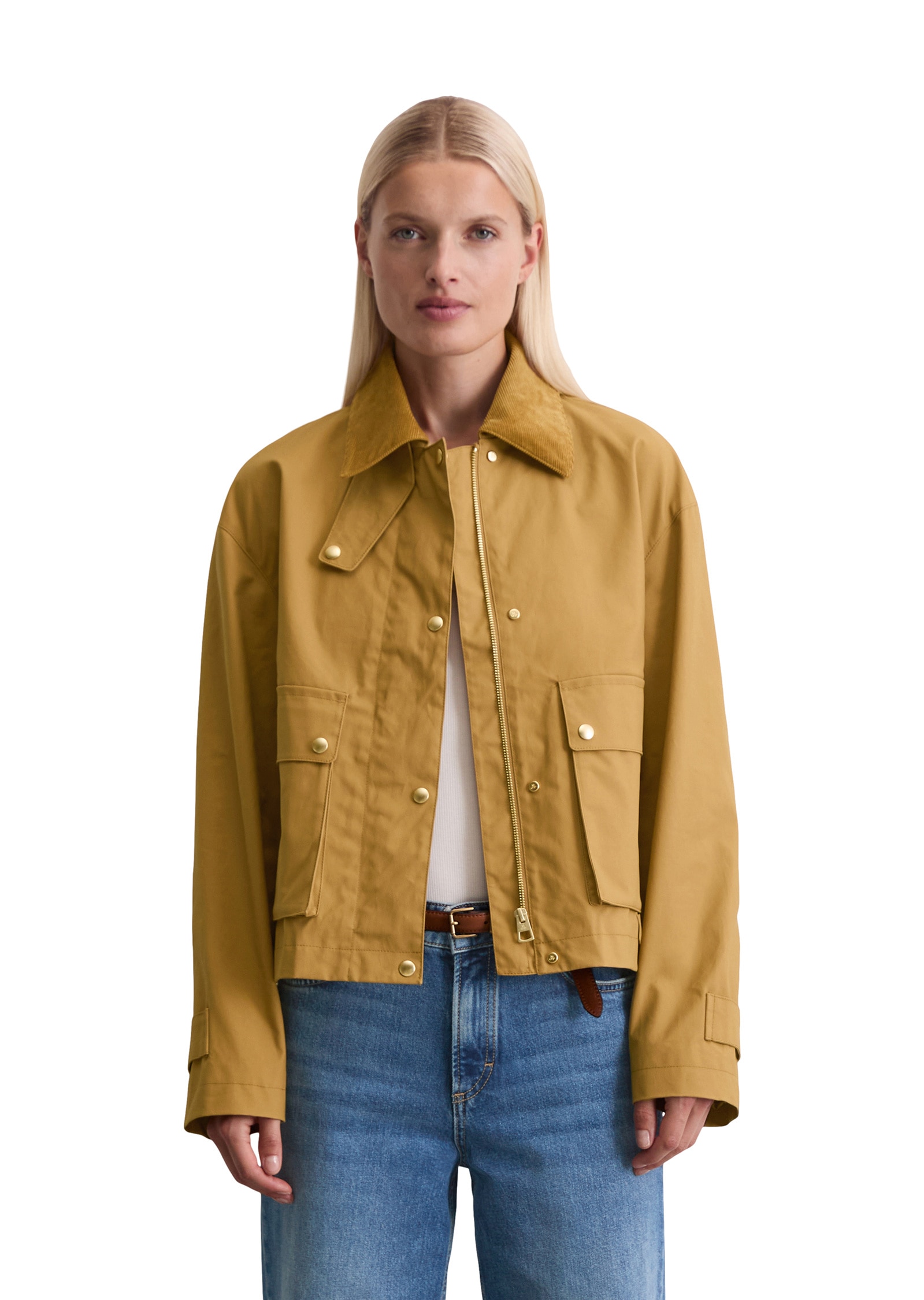 Marc OPolo Outdoorjacke "aus Waxed-Cotton", ohne Kapuze günstig online kaufen