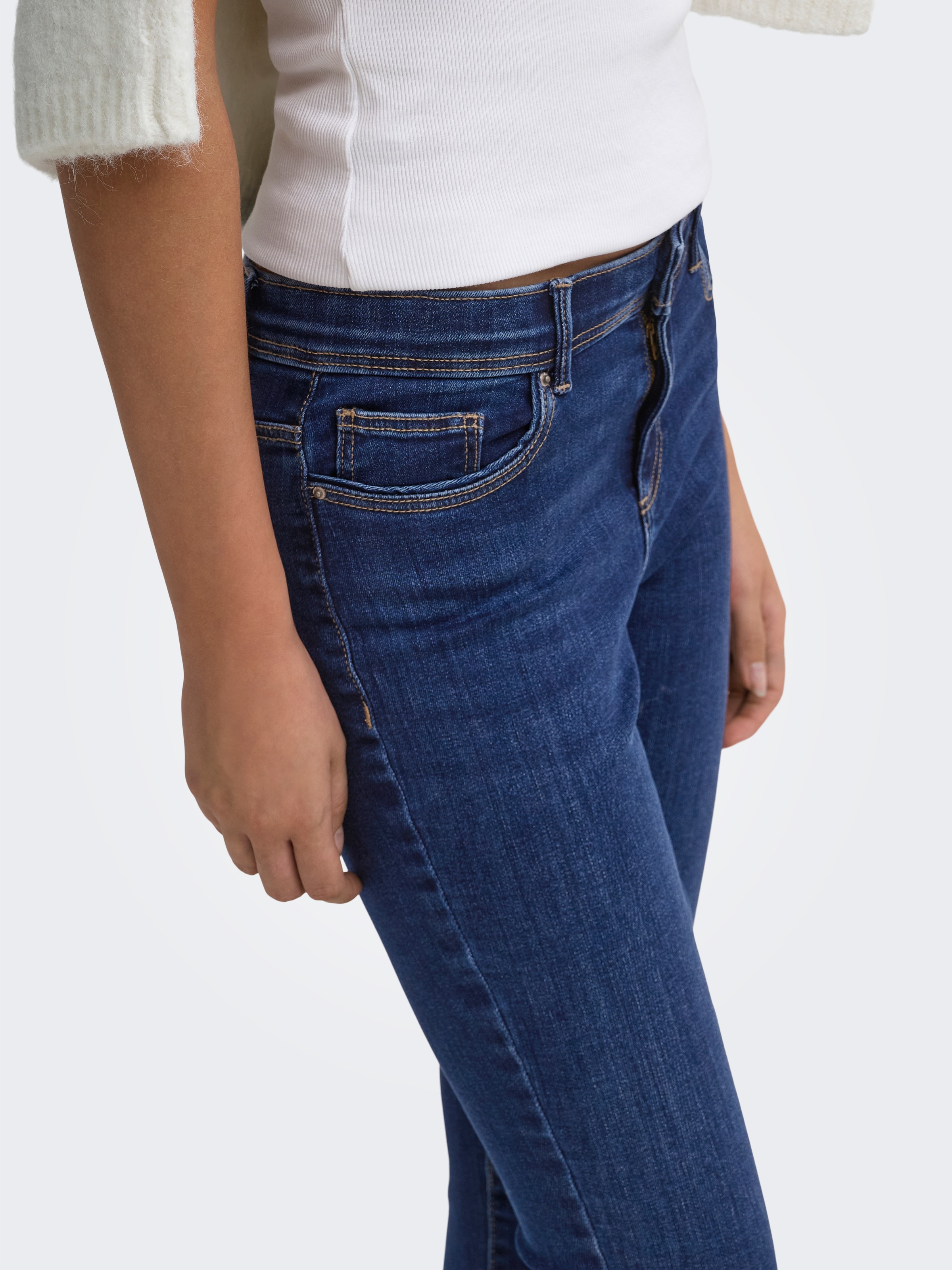 ONLY Skinny-fit-Jeans »ONLLINEA MID WAIST LANK SK DNM« Baumwollmischung, mid waist, skinny fit