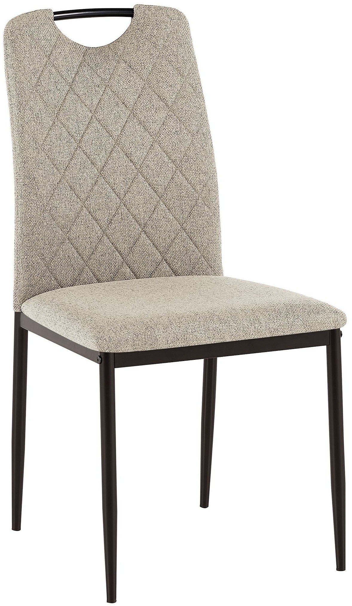 OTTO home Esszimmerstuhl »Rom« (Set) 2 Stk.bequemer Stuhl mit hochwertigem Stoffbezug und Griff im Rücken