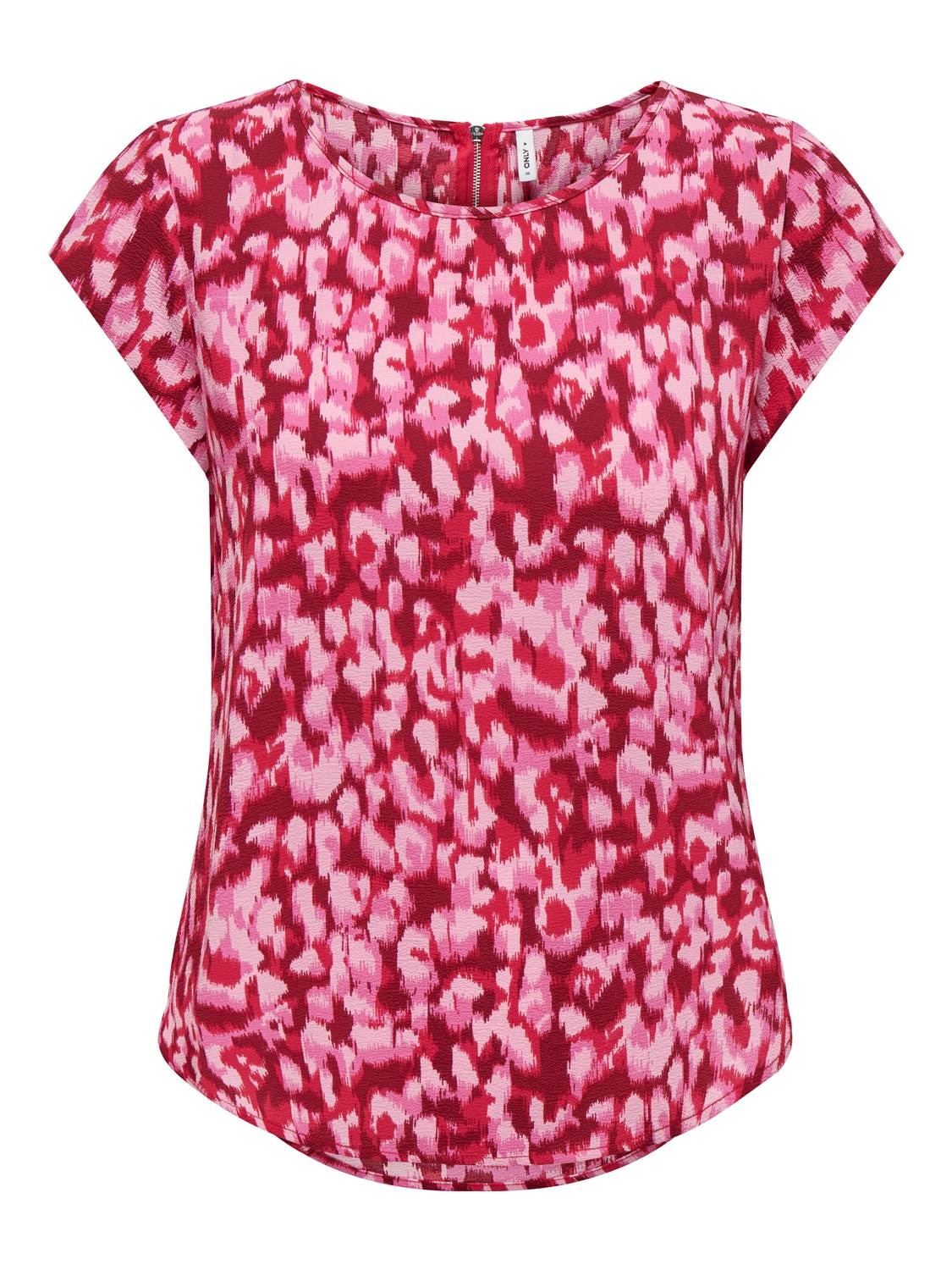 ONLY Shirtbluse »ONLVIC S/S AOP TOP NOOS PTM«, mit Allover Druck