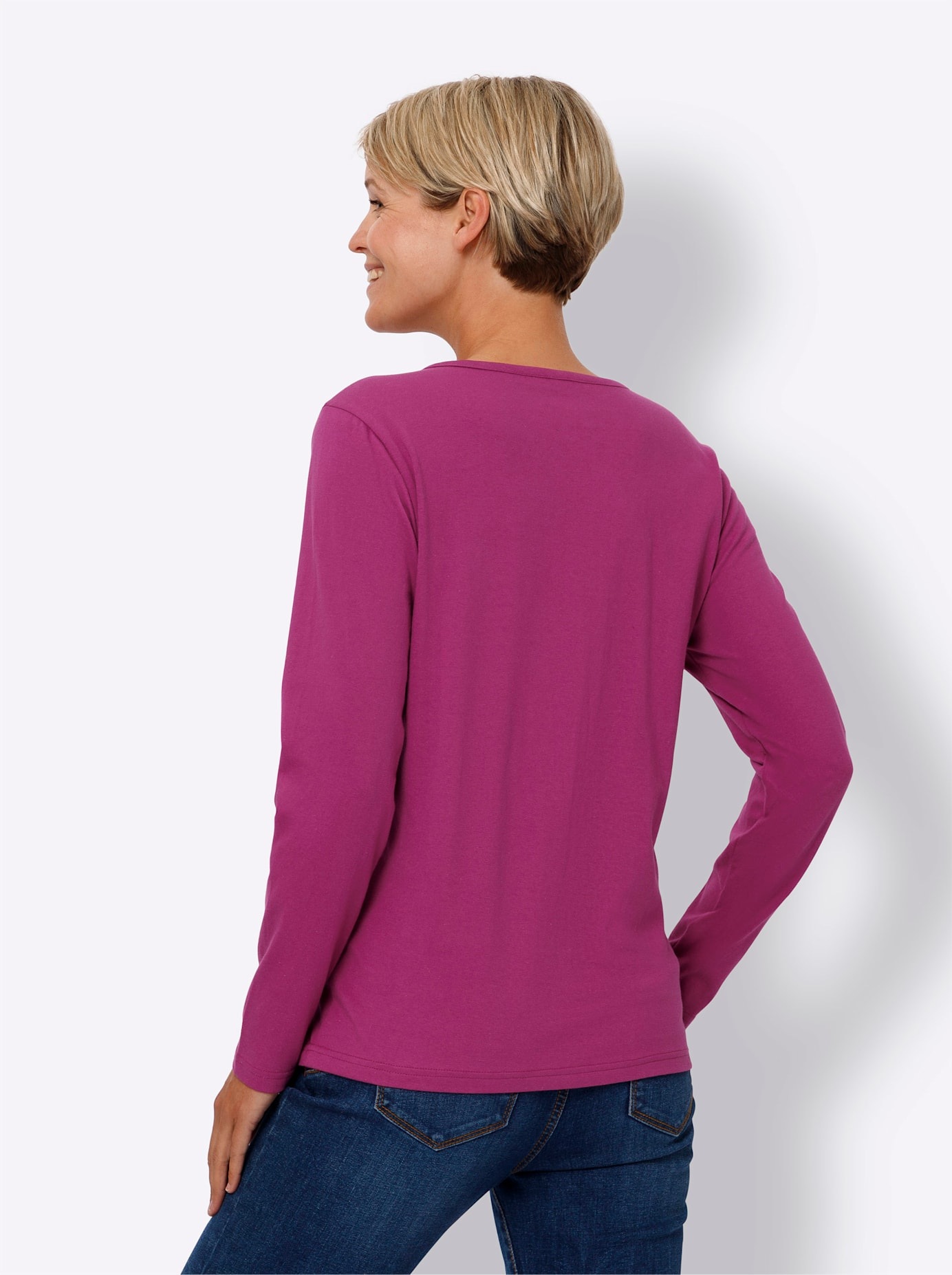 Classic Basics V-Shirt "Langarm-Shirt", (1 tlg.) günstig online kaufen
