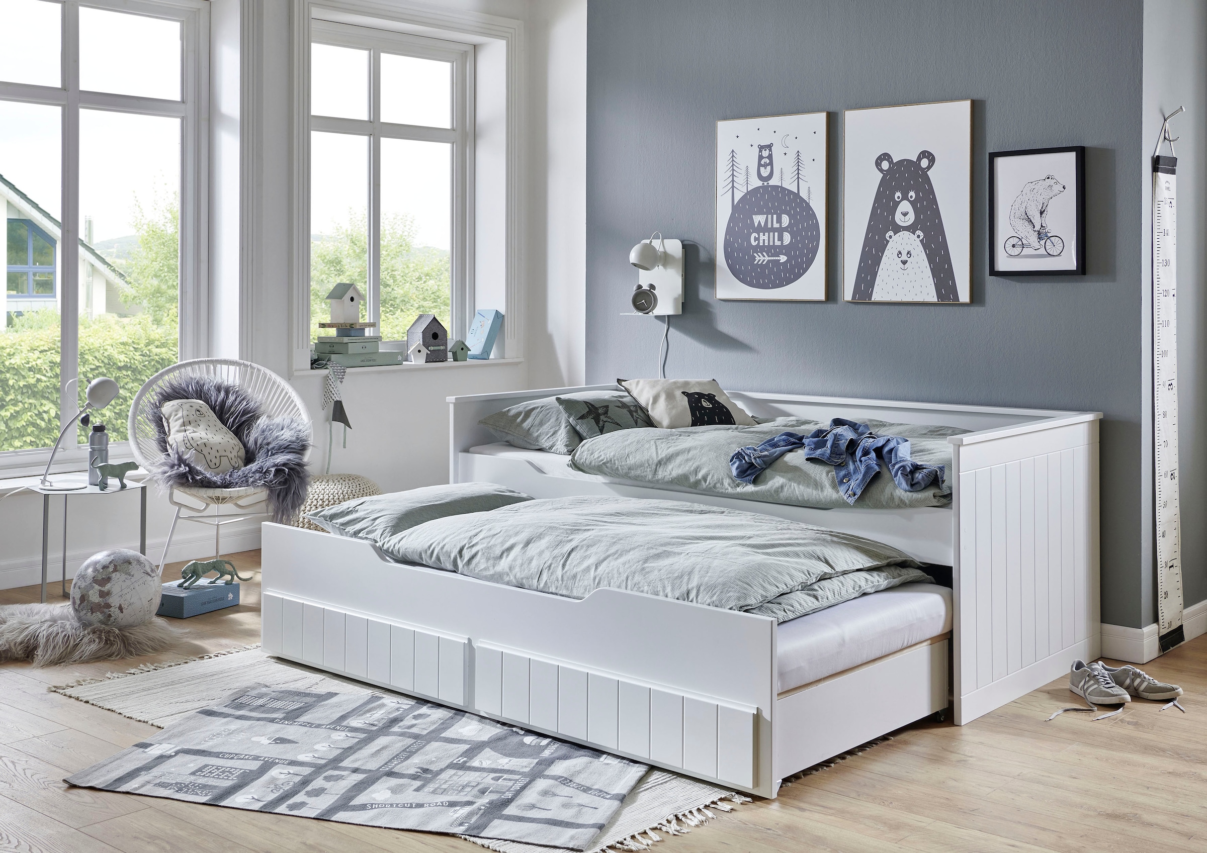 Relita Funktionsbett »Ronny«, mit 2 Liegeflächen, inkl. Rolllattenrost und 2 Schubladen
