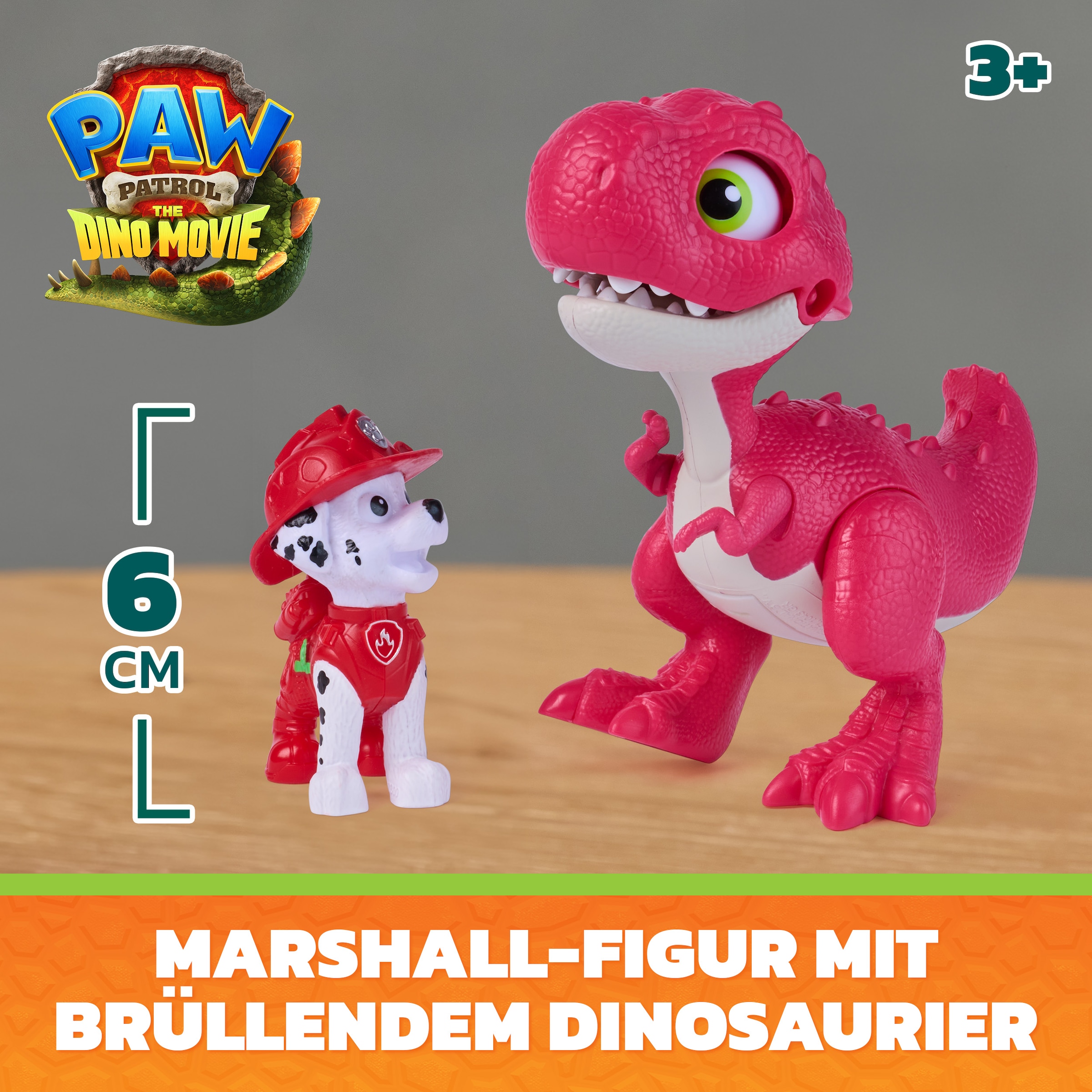 Spin Master Spielfigur »PAW Patrol: Der Dino Film, Roaring Pups, Marshall & Rhabarber Dino«