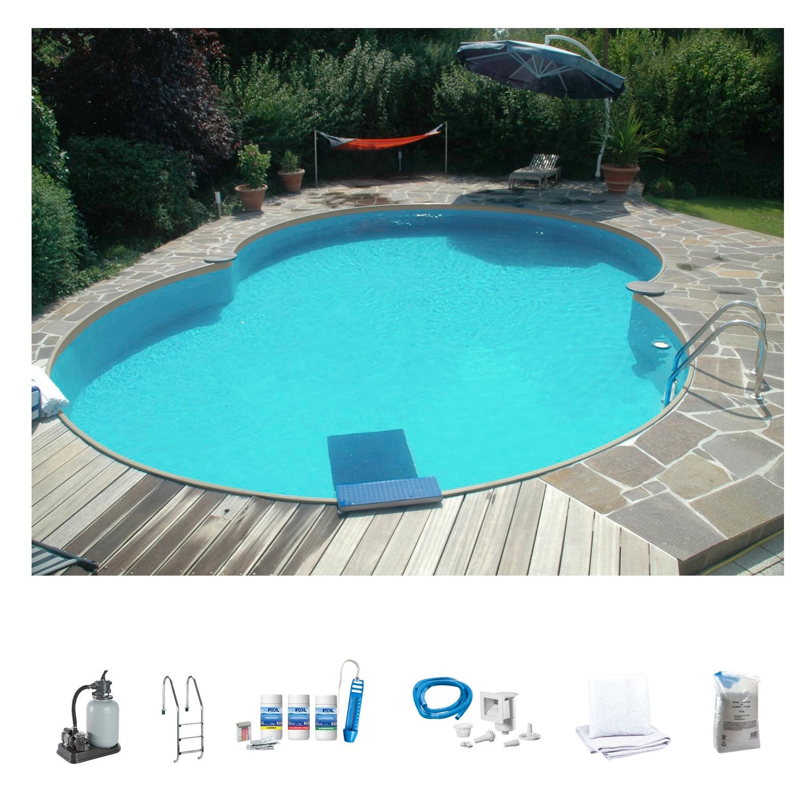 my POOL BWT Achtformpool "BRISBANE 2", (Komplett-Set, 7 tlg.), in verschied günstig online kaufen