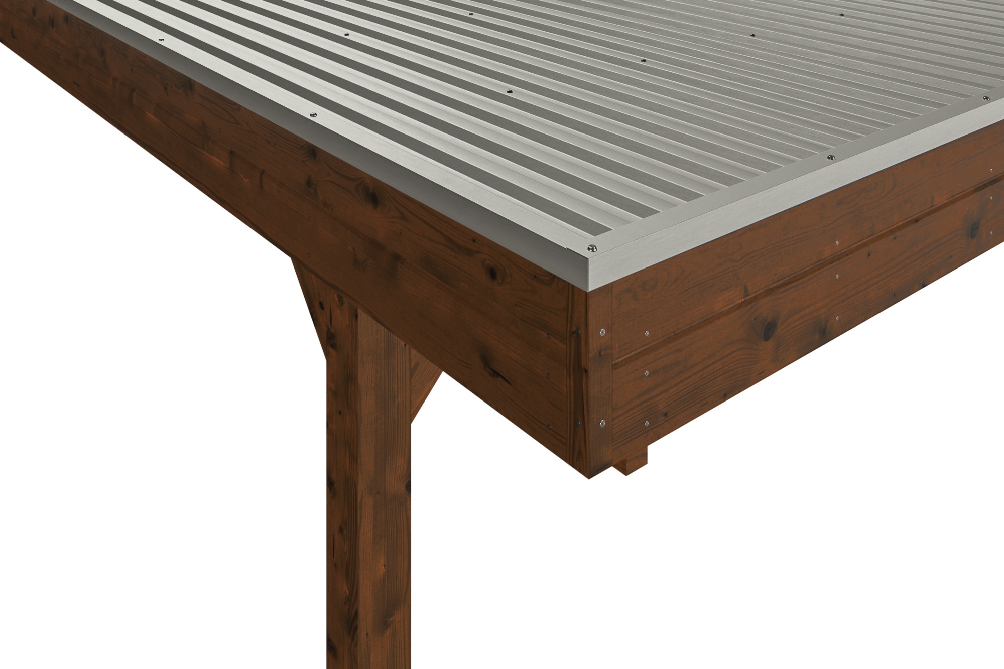 Thumbnail - Skanholz Einzelcarport "Friesland" 270 cm Nussbaum