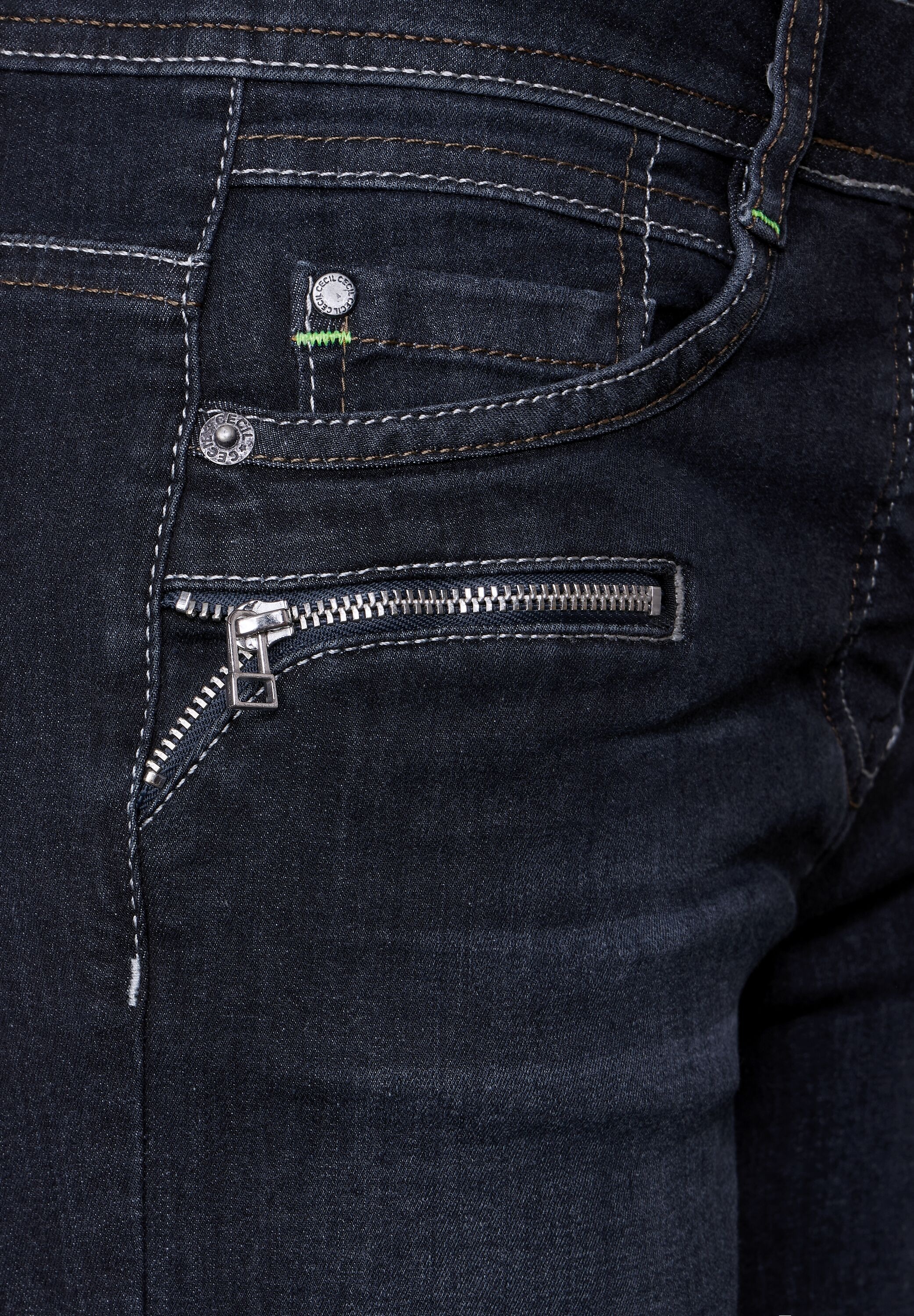 Cecil 5-Pocket-Jeans, mit Zipperdetails