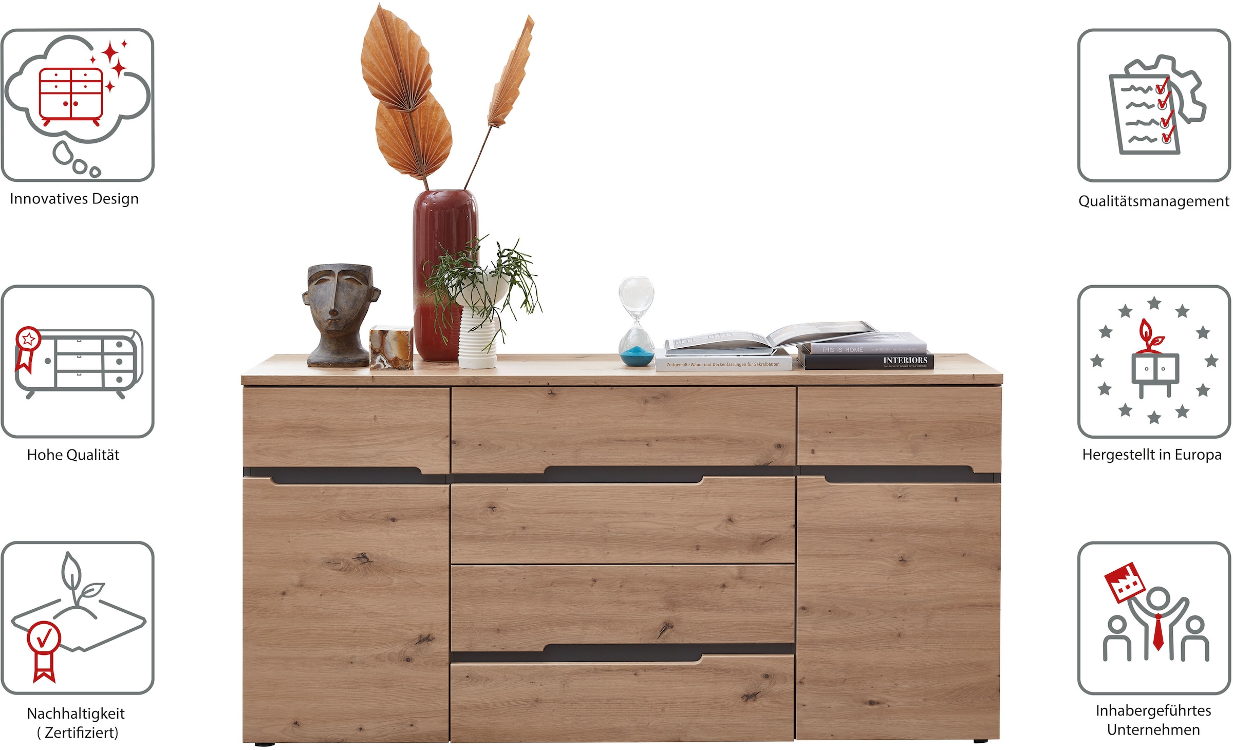 Innostyle Sideboard "MEMPHIS, TOPSELLER", (Sideboard, Wohnzimmerschrank), l günstig online kaufen