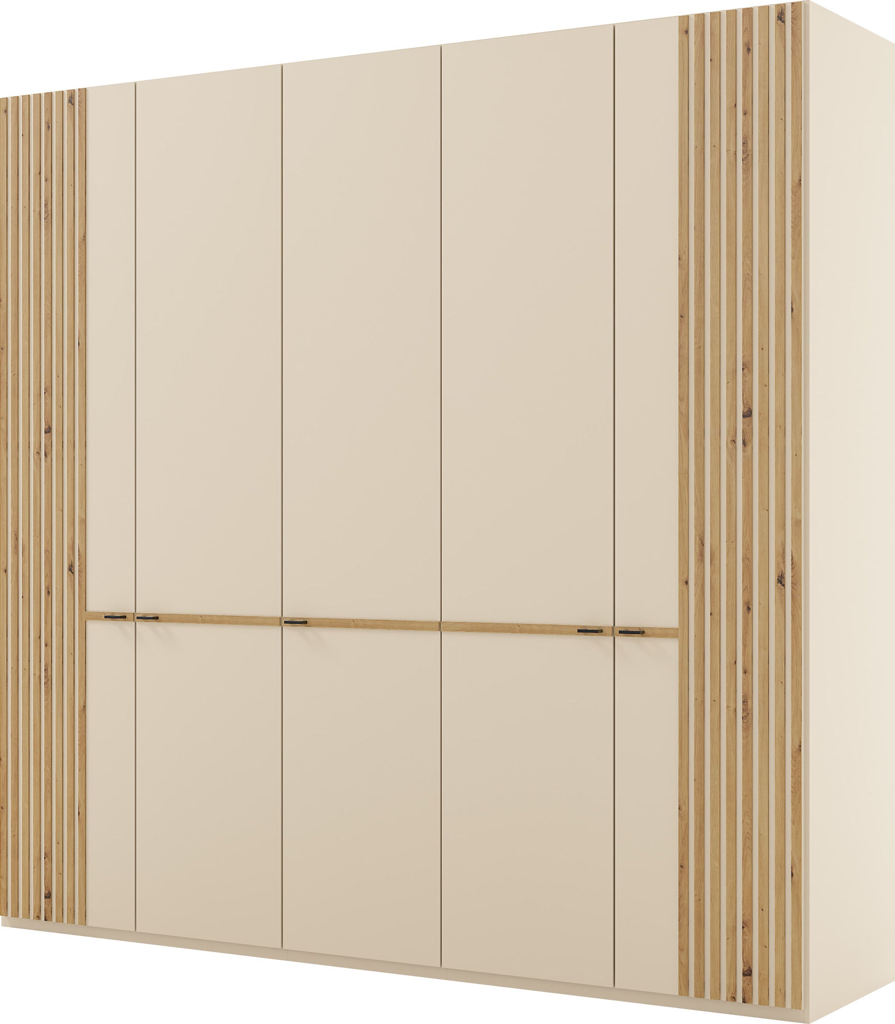 Musterring Kleiderschrank "Isabelle" Lamellen in Eiche, Griffe in schwarz, verschiedene Größen und Farben