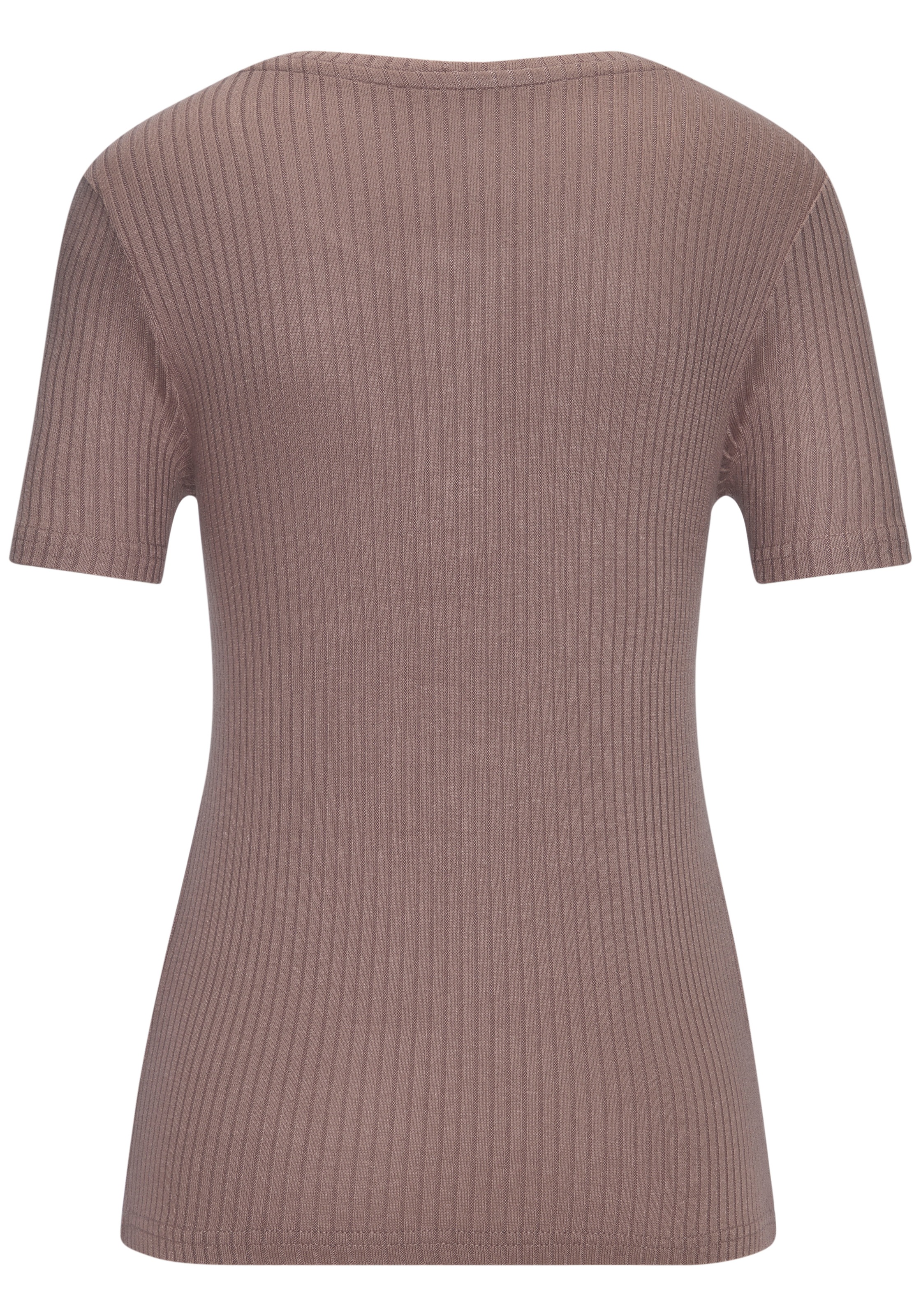 Thumbnail - LASCANA T-Shirt "mit kurzer Knopfleiste" aus weicher Viskose-Ripp-Qualität