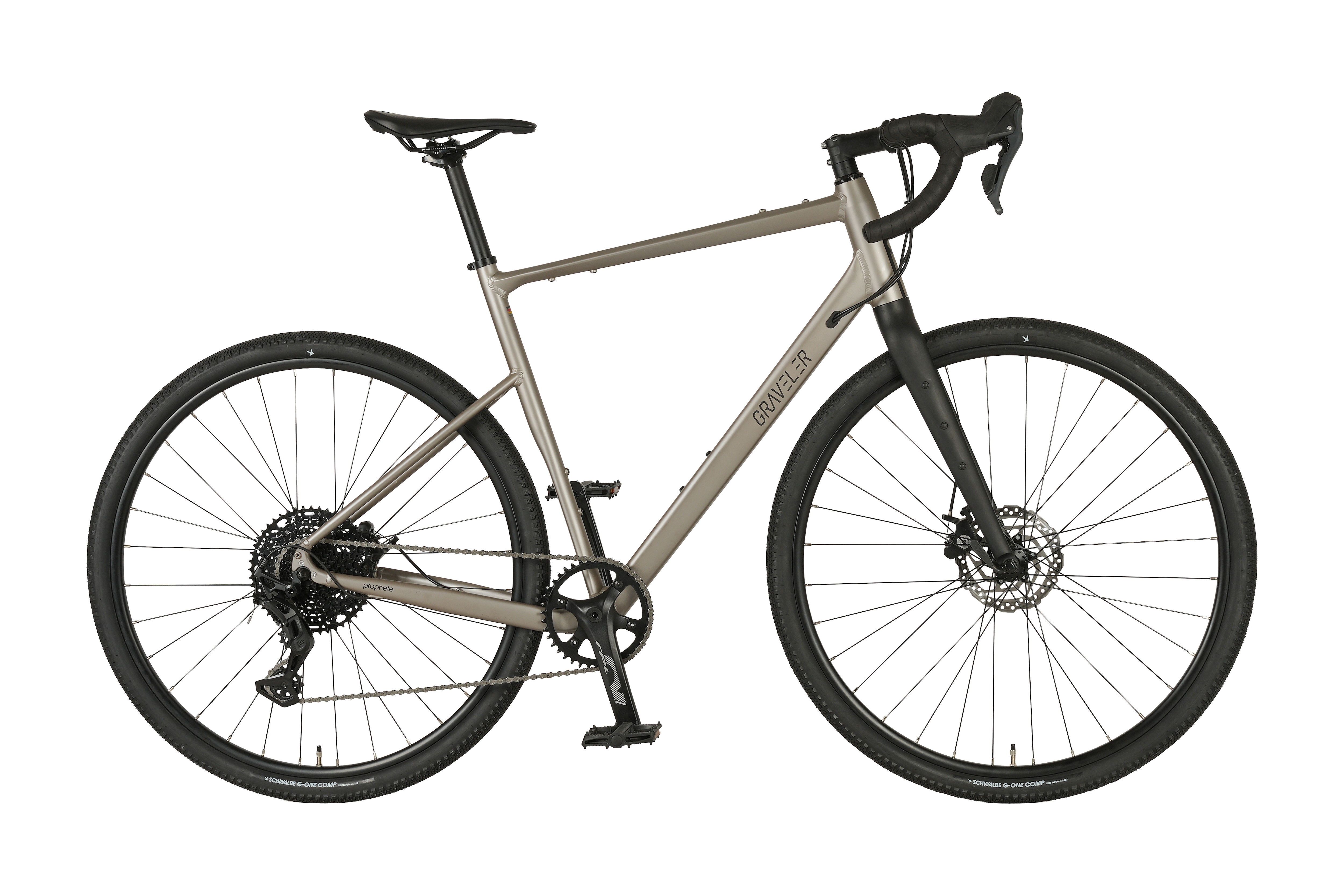 Prophete Gravelbike "Prophete Graveler" 10 Gang microSHIFT Sword Schaltwerk Kettenschaltung