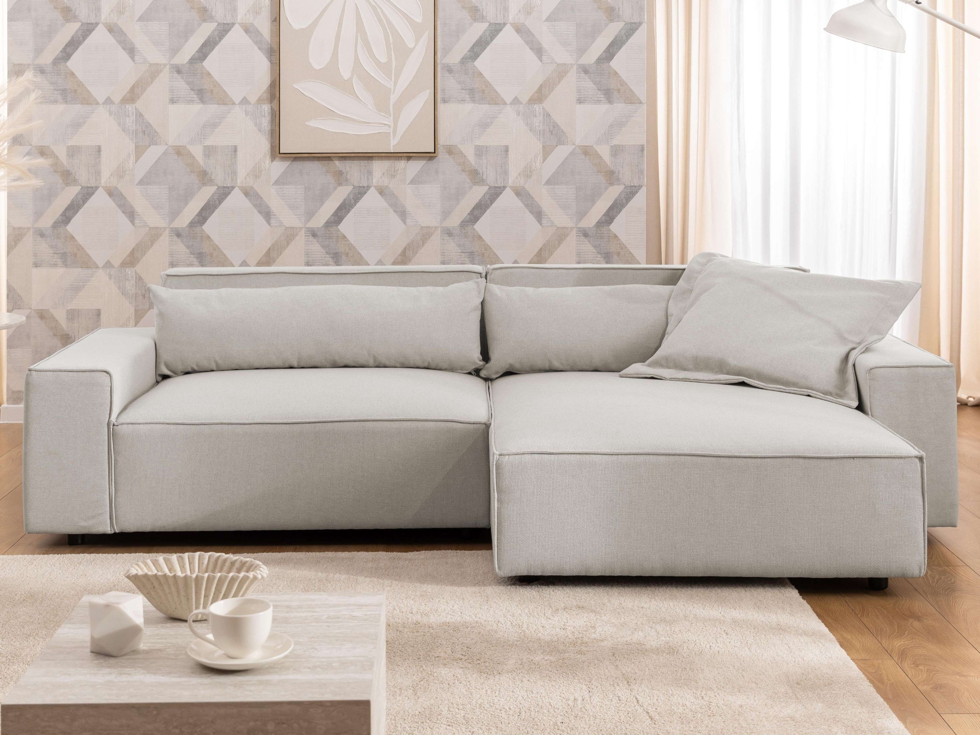 OTTO home Ecksofa "KINLEE Design-Sofa mit Recamiere rechts/links, Maße B/T/ günstig online kaufen