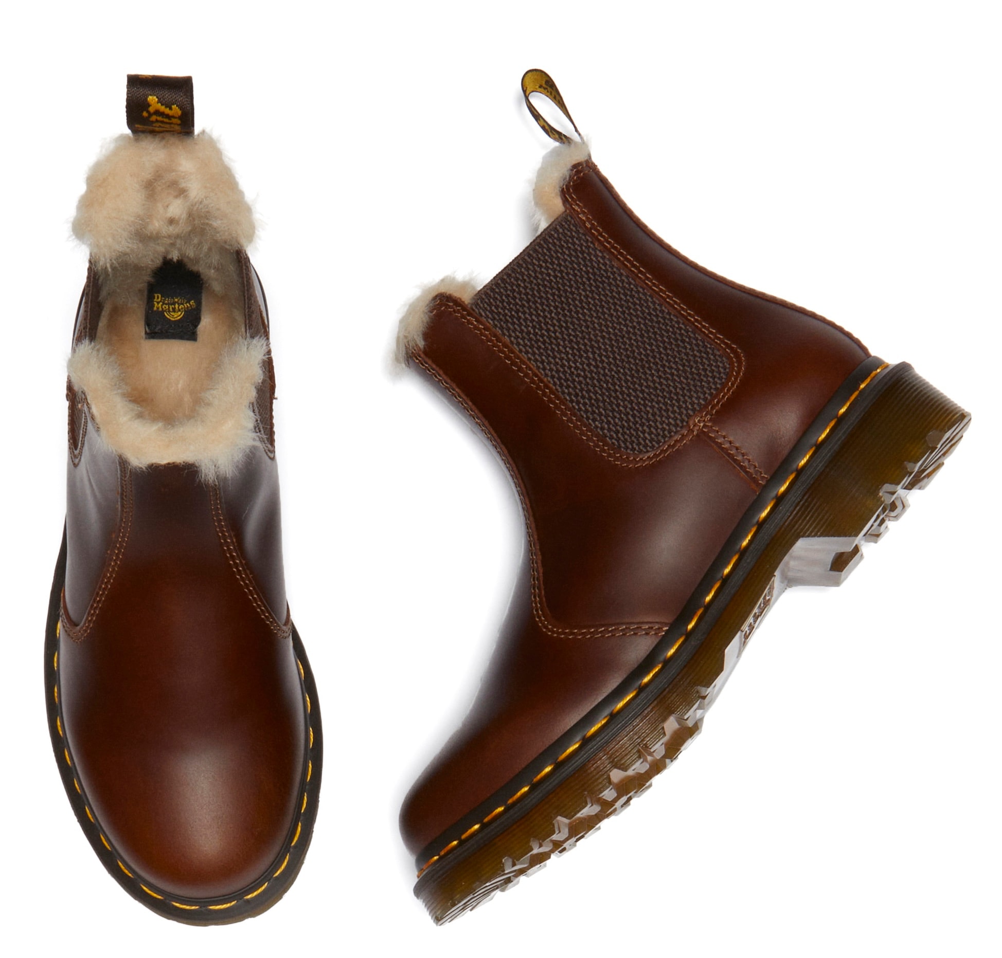 DR. MARTENS Chelseaboots »Leonore«, Chunky Boots, Plateau Schuh, Boots mit Warmfutter