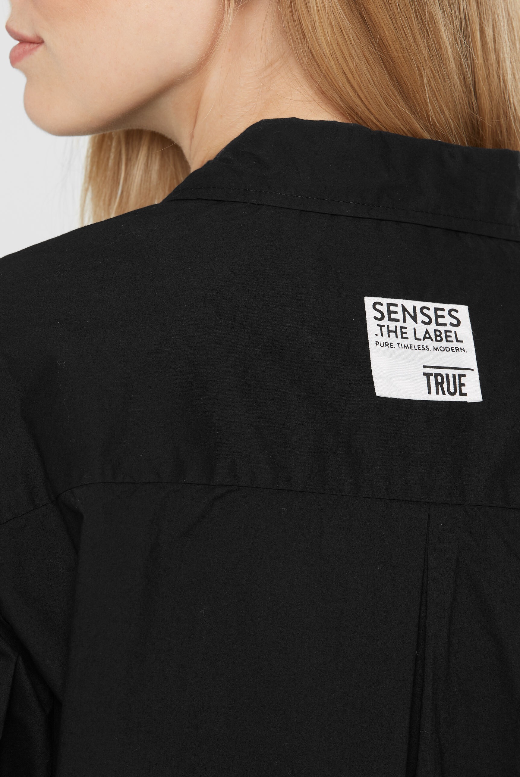 SENSES.THE LABEL Langarmbluse, mit Rückenpasse