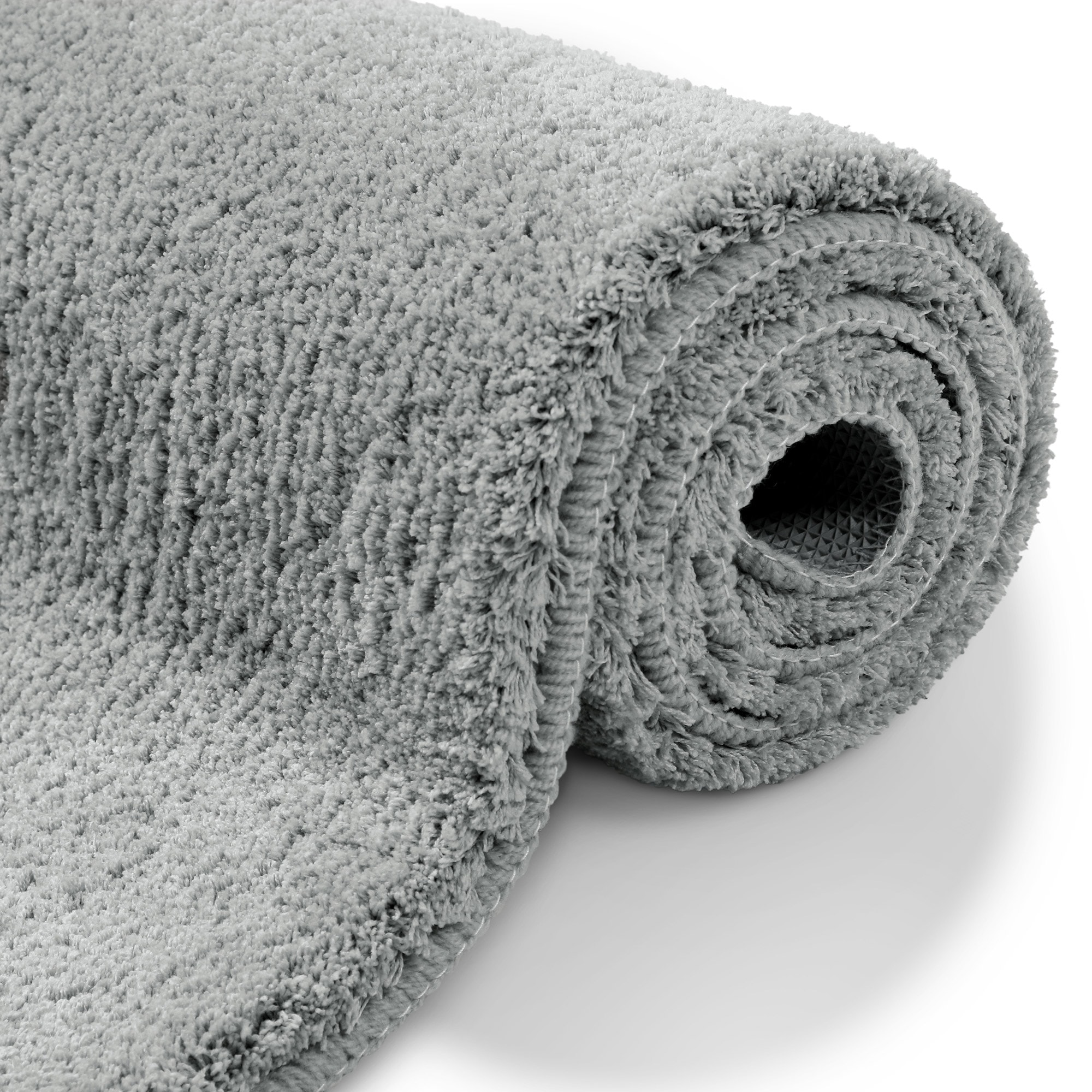 my home Badematte »Neele«, rutschhemmend beschichtet, schnell trocknend, Badteppich, getuftet, modern, Uni, antirutsch, flauschig, hochflor
