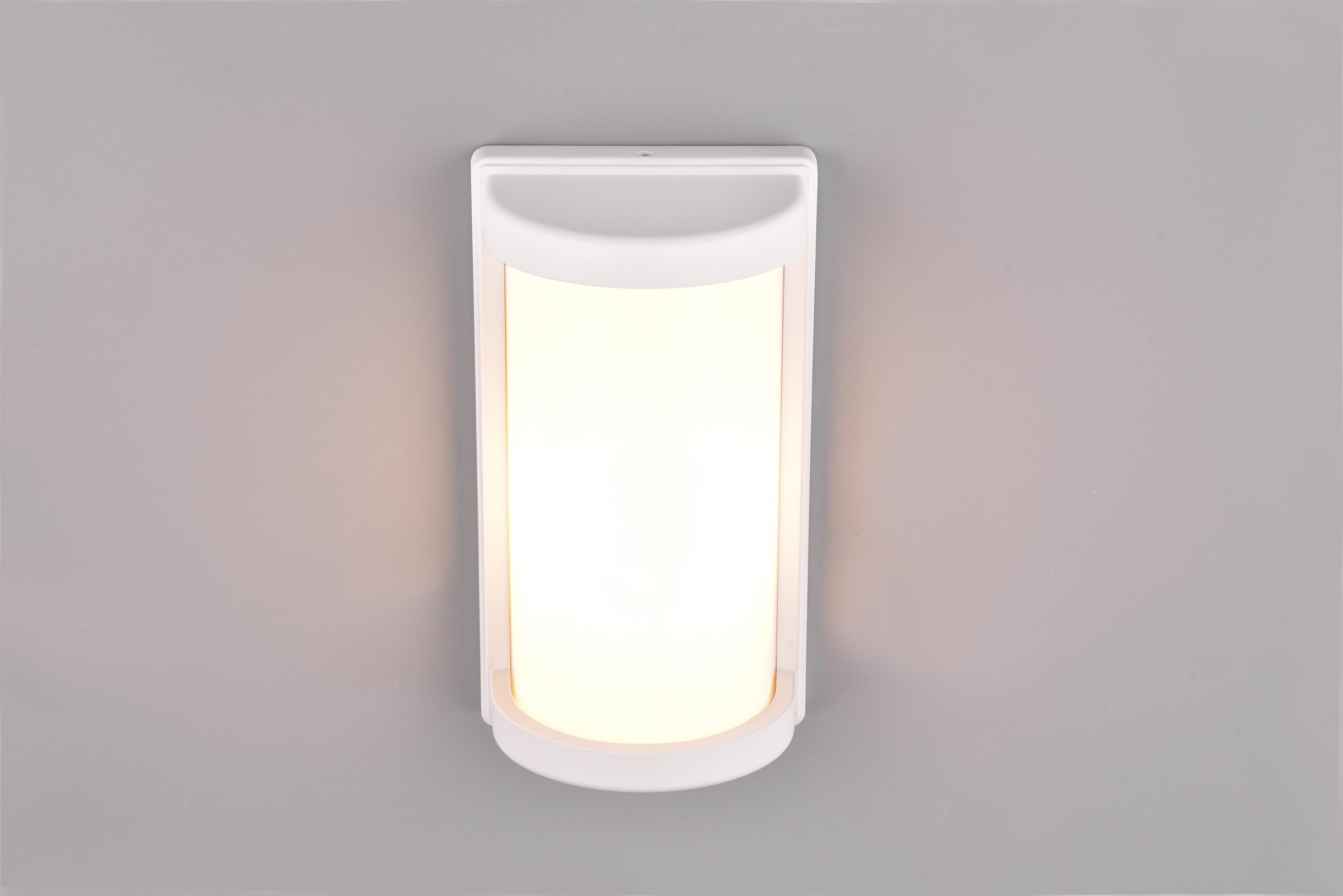 REALITY Leuchten Außen-Wandleuchte »PUELO, Outdoor Wandlampe Hauswand Fassade Garten, exkl 1x E27 max 10W«, 1 flammig, Leuchtmittel E27 | Leuchtmittel wechselbar, halbrunde Aussen Wandlampe aus Aluminium, IP44, Höhe 26cm Breite 14 cm