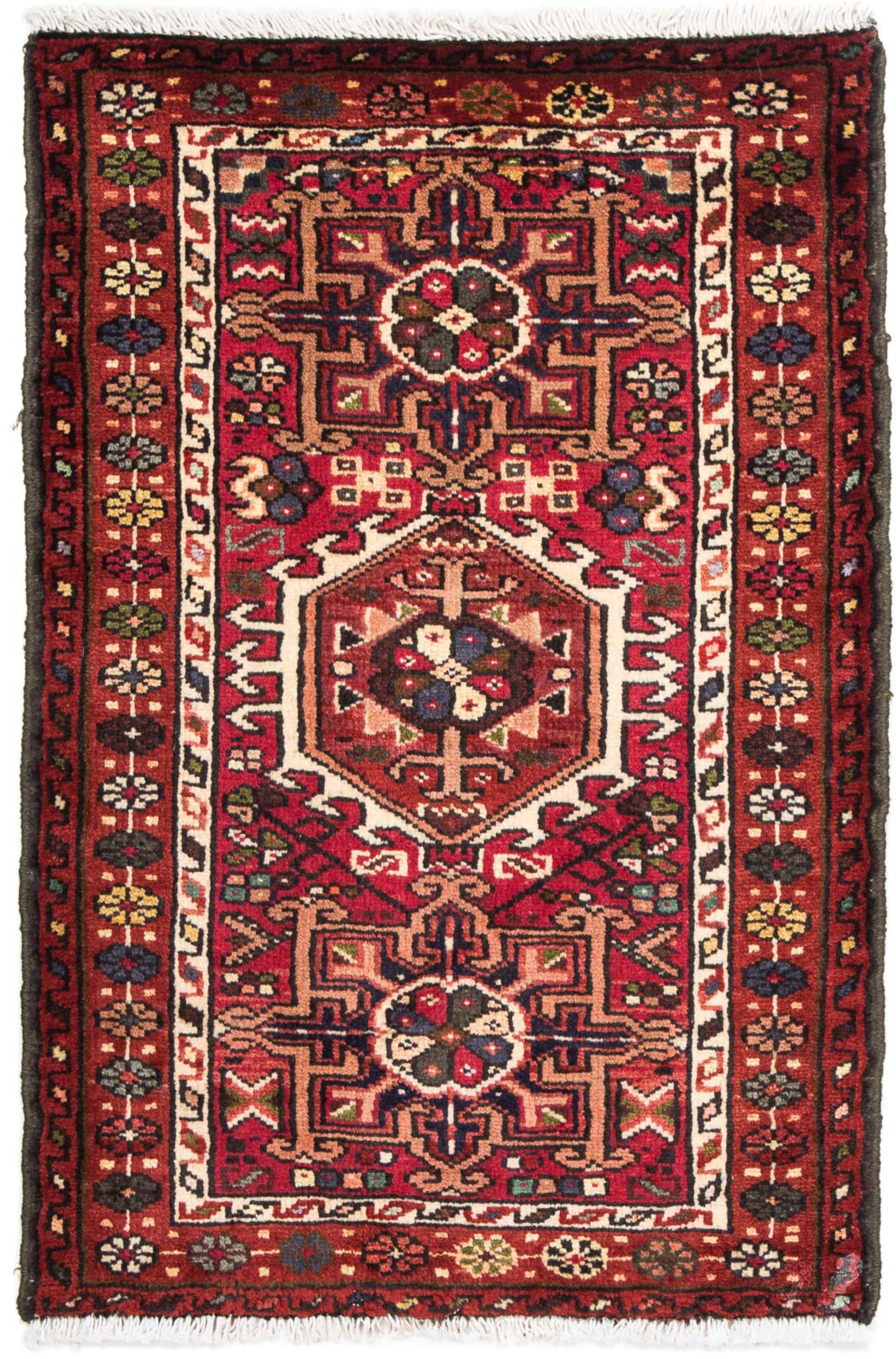 morgenland Orientteppich »Perser - Nomadic - 105 x 70 cm - dunkelrot«, rechteckig, Wohnzimmer, Handgeknüpft, Einzelstück mit Zertifikat