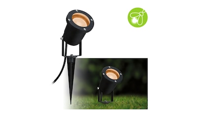 LED Gartenstrahler »IP65 rund 92mm 2200K 4,3W 320lm 230V 38-38° Schwarz Metall«, 1...