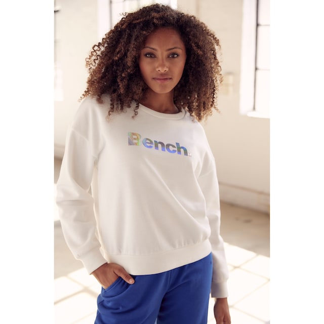 Bench. Sweatshirt »-Loungeshirt«, mit glänzendem Logodruck, Loungewear für  kaufen | BAUR