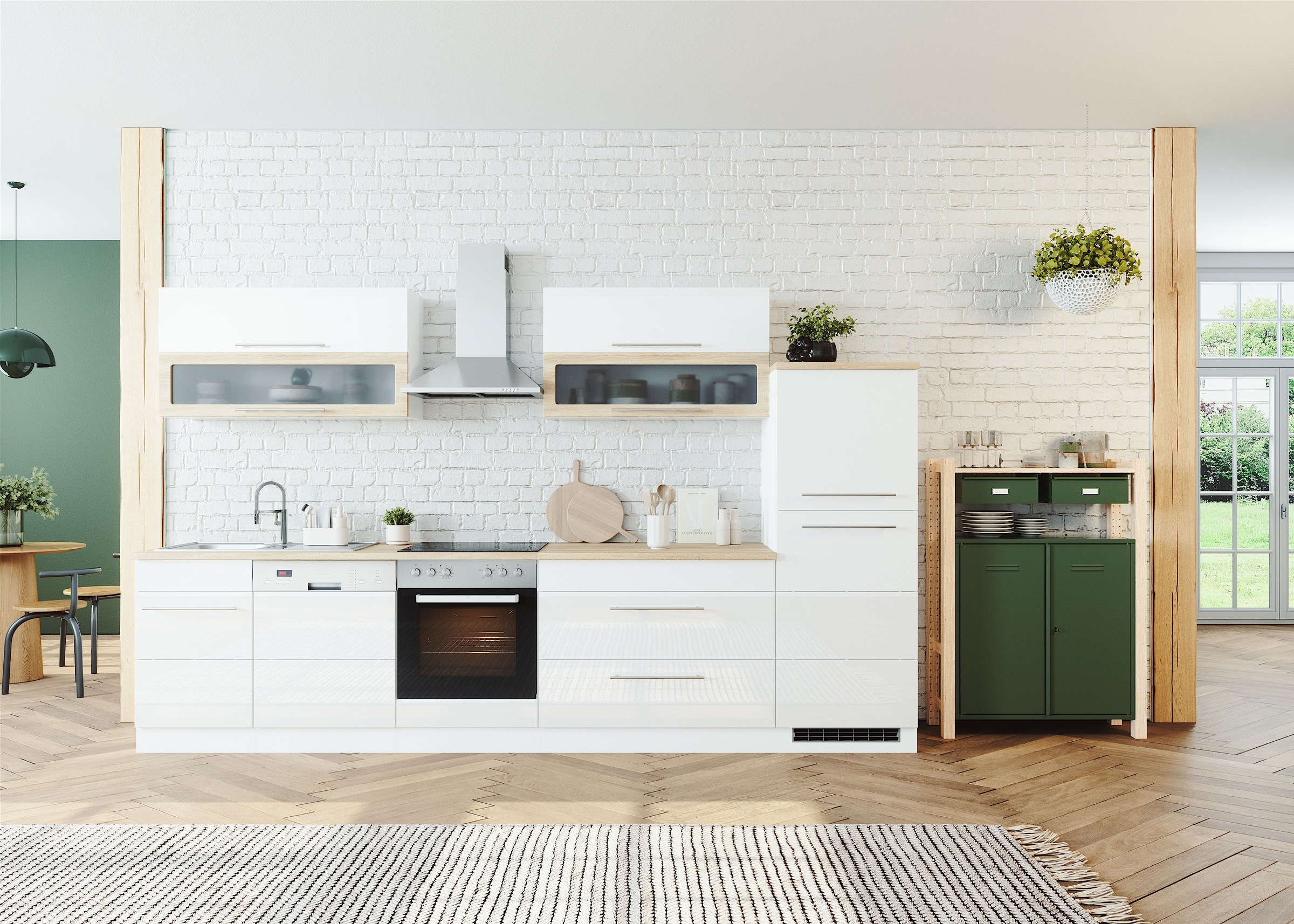 KOCHSTATION Küchenzeile "KS-Wien" Breite 330 cm, wahlweise mit E-Geräten günstig online kaufen