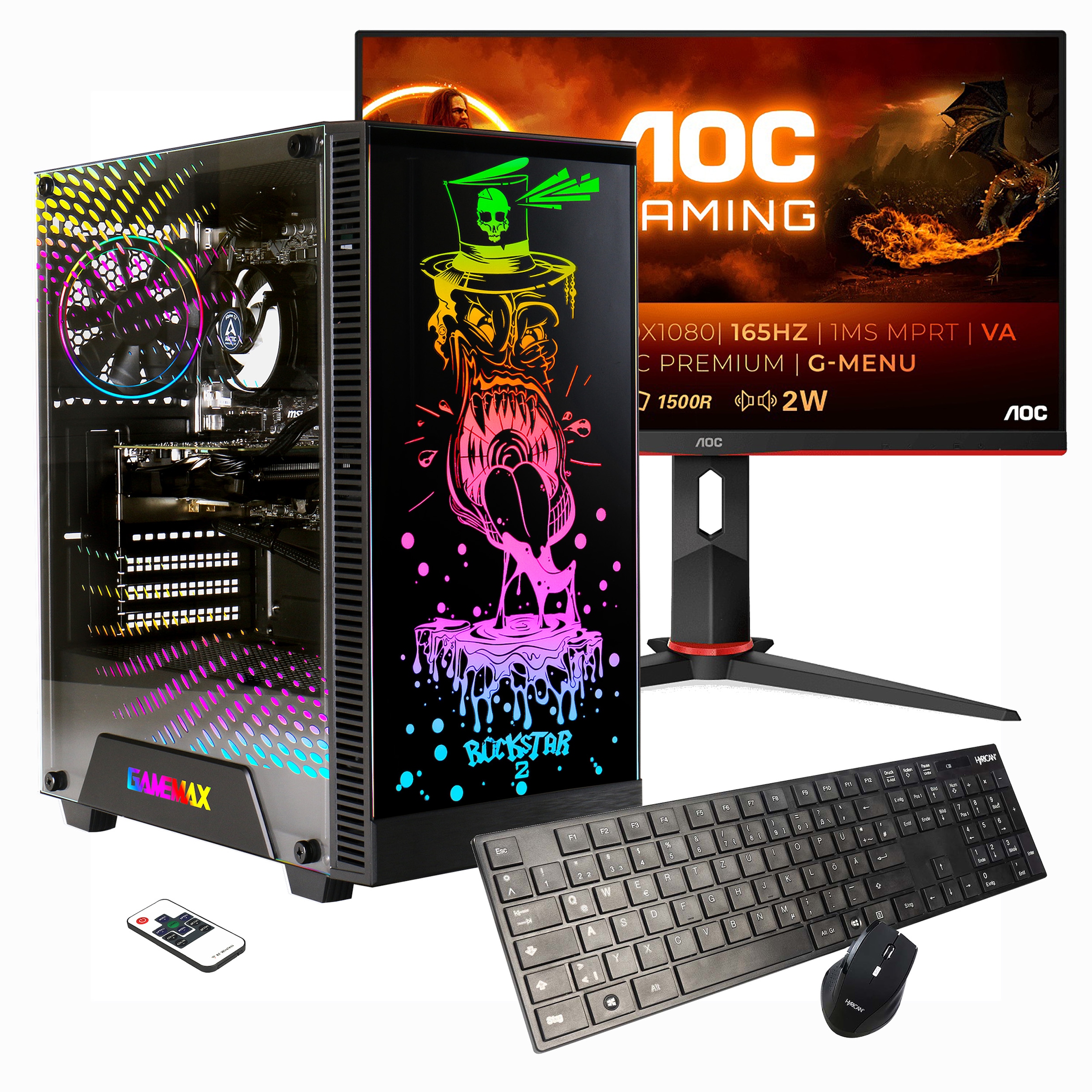 PC-Komplettsystem »Multimedia Rockstar SET02170«, Windows 11, inklusive 24" Monitor...