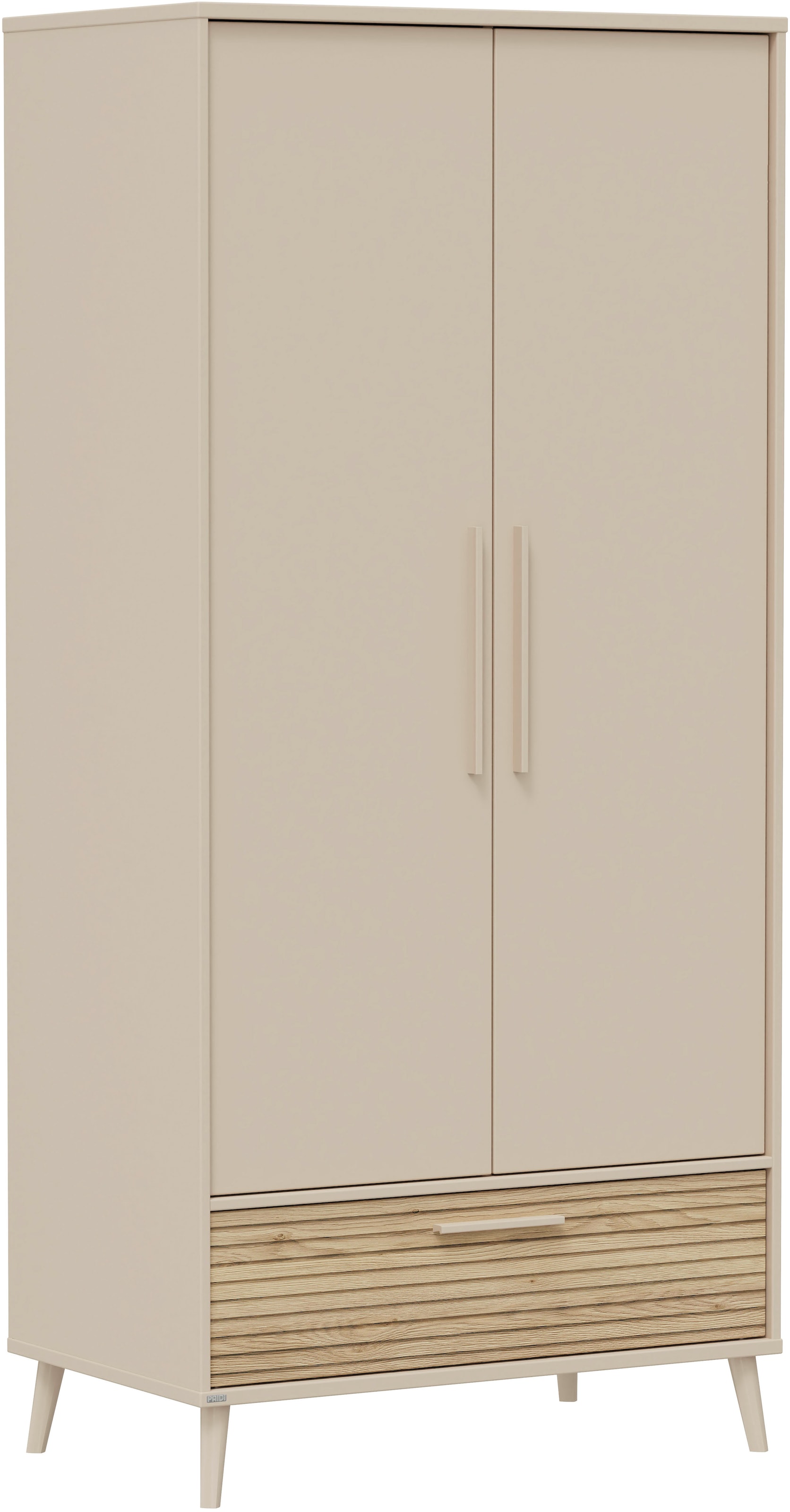 PAIDI Kleiderschrank »EEFJE in Beige mit Schublade und Türen, verschiedene Ausführungen« B/H/T ca. 95-123/139-204/41-57cm, mit 2 oder 3 Türen + Tiny-Variante,  stabiler Drehtürenschrank aus Holz, mit Soft-Close-Funktion