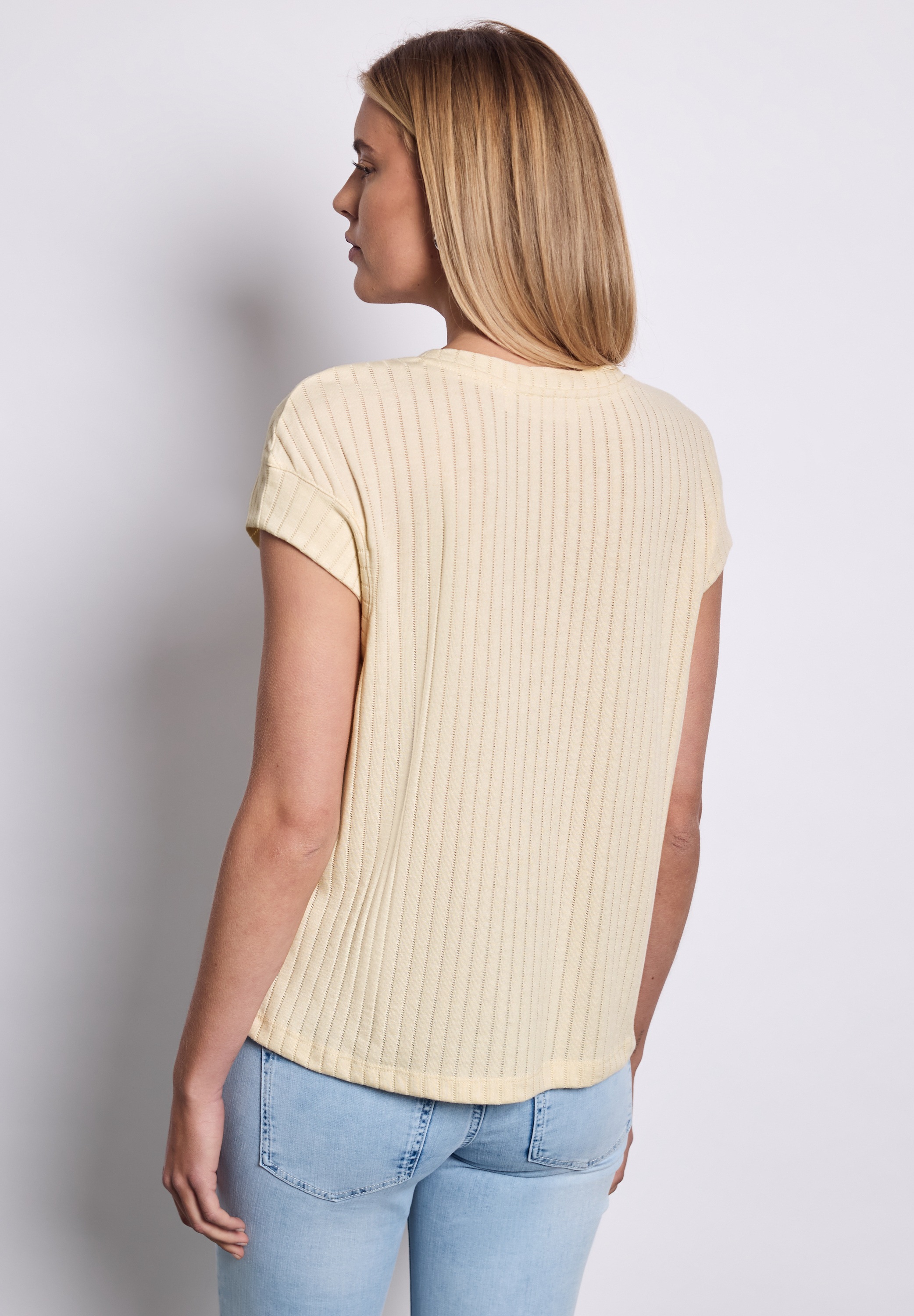 STREET ONE STUDIO T-Shirt, aus softem Materialmix