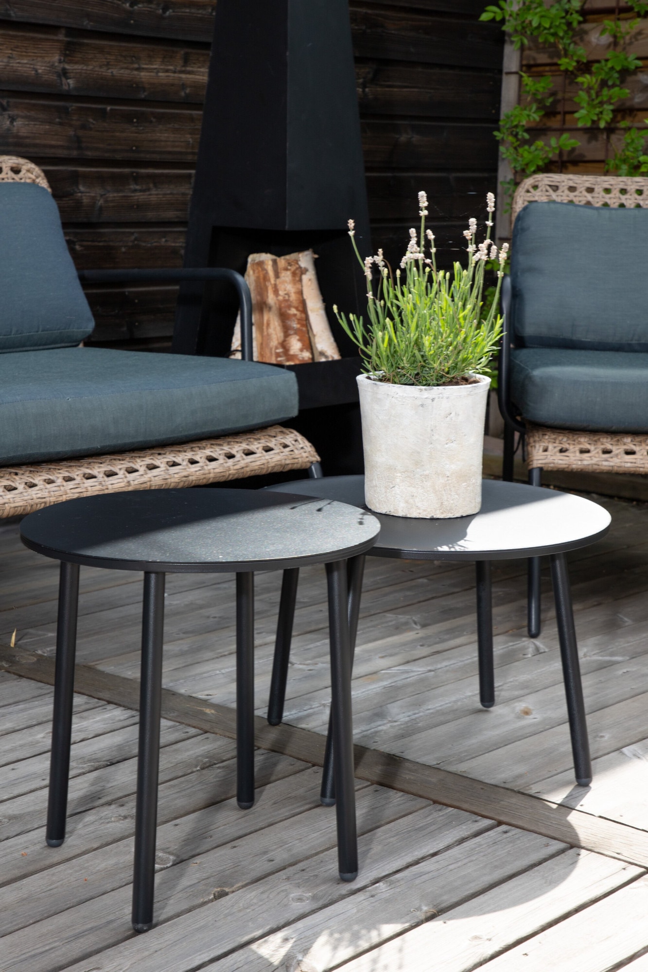 Venture Home Gartenlounge-Set »Paola, großzügiges Outdoor-Set für hohen Sitzkomfort« 5 tlg. Loungemöbel rund, Stoffbezug, angenehm, wetterfest