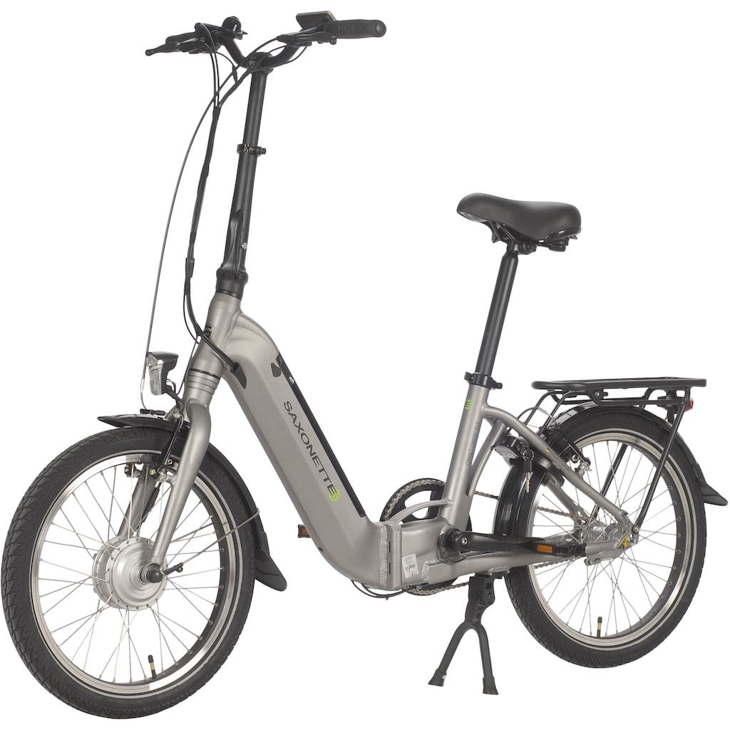 SAXONETTE E-Bike »Compact Comfort Plus«, 3 Gang, Frontmotor 250 W, (mit Akku-Ladegerät), E-Bike Klapprad, faltbar