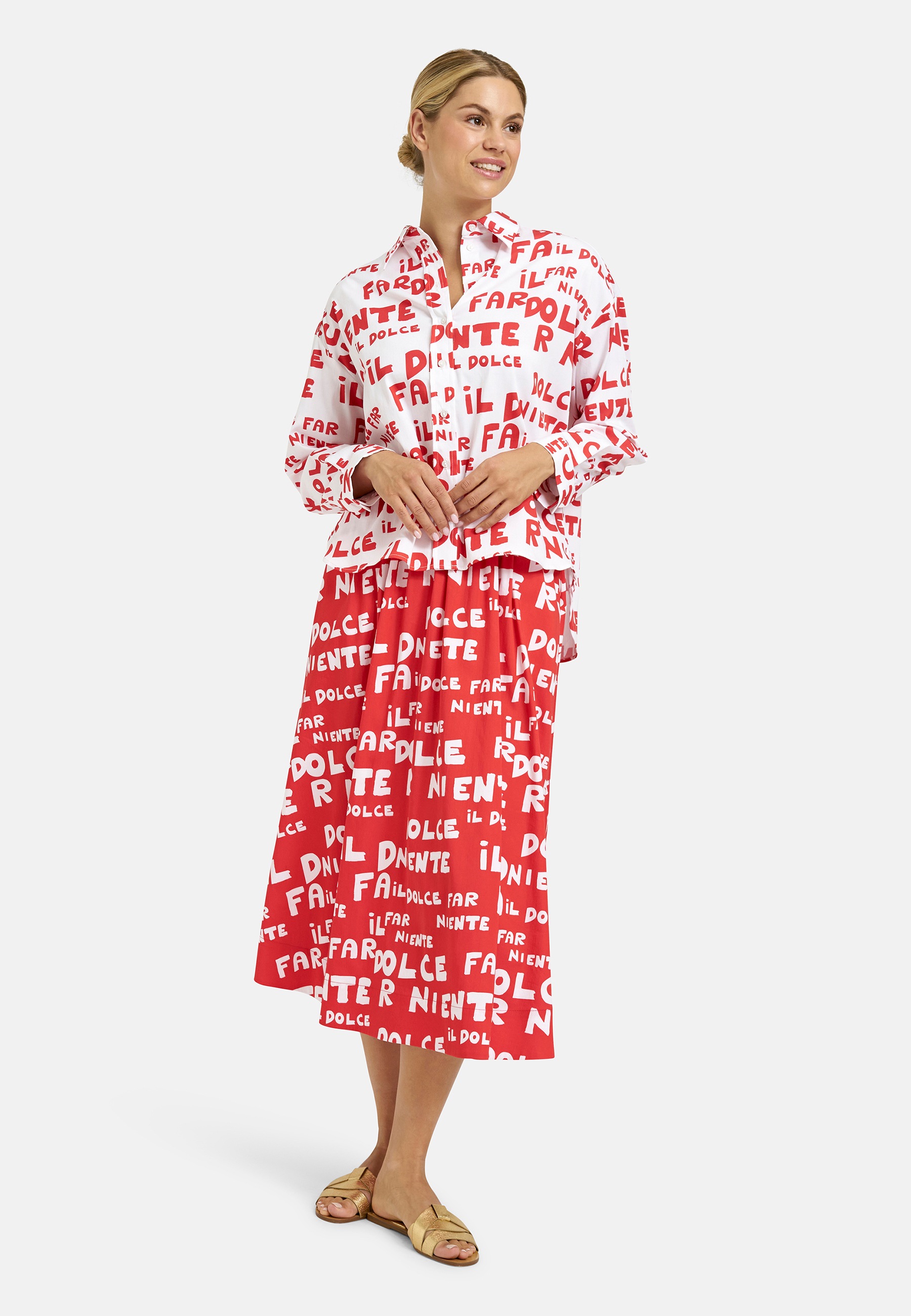 Milano Italy Langarmbluse mit All Over Print