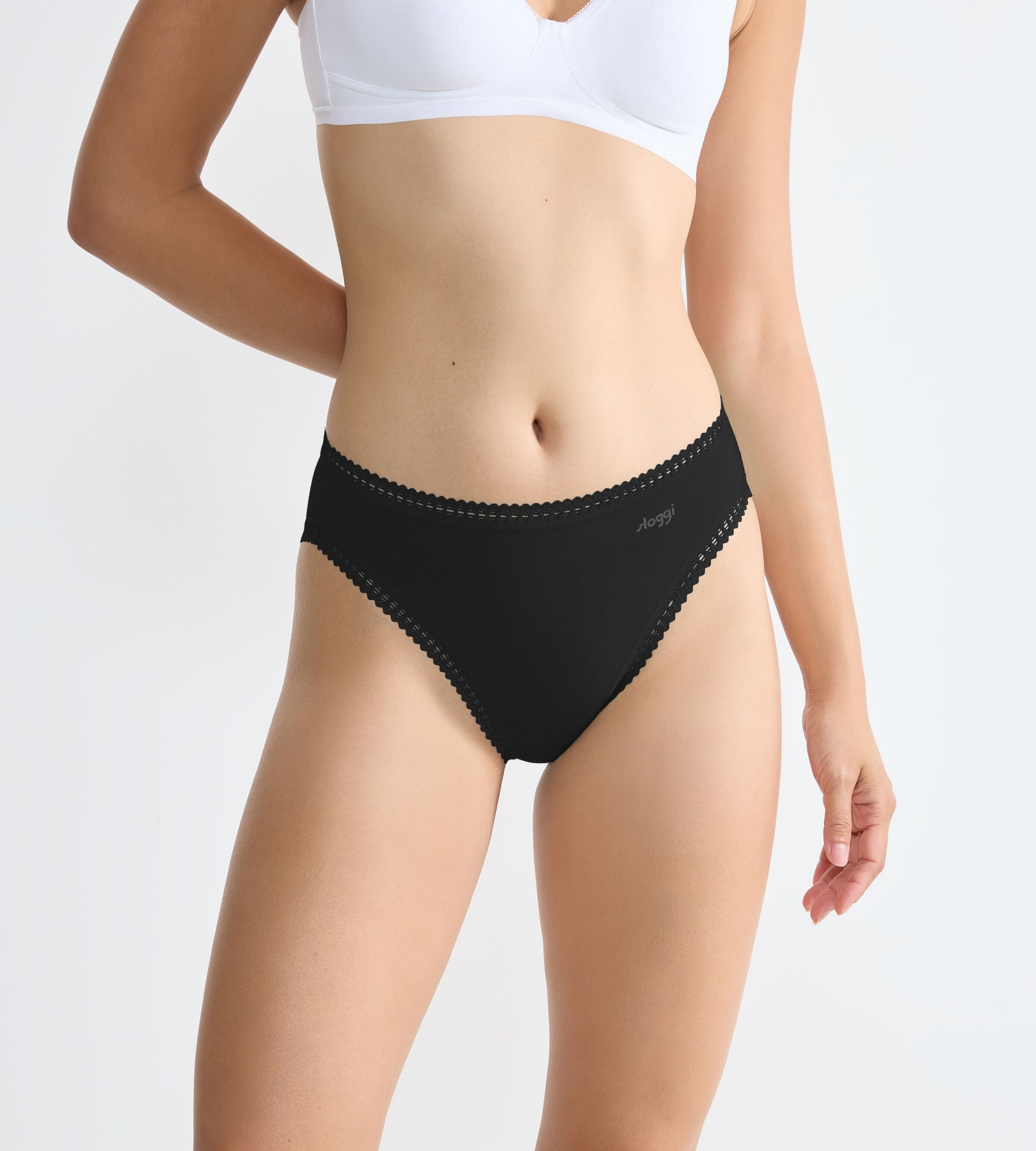 sloggi Slip »GO Crush High leg C3P« 3er Pack,  mit Spitzendetails