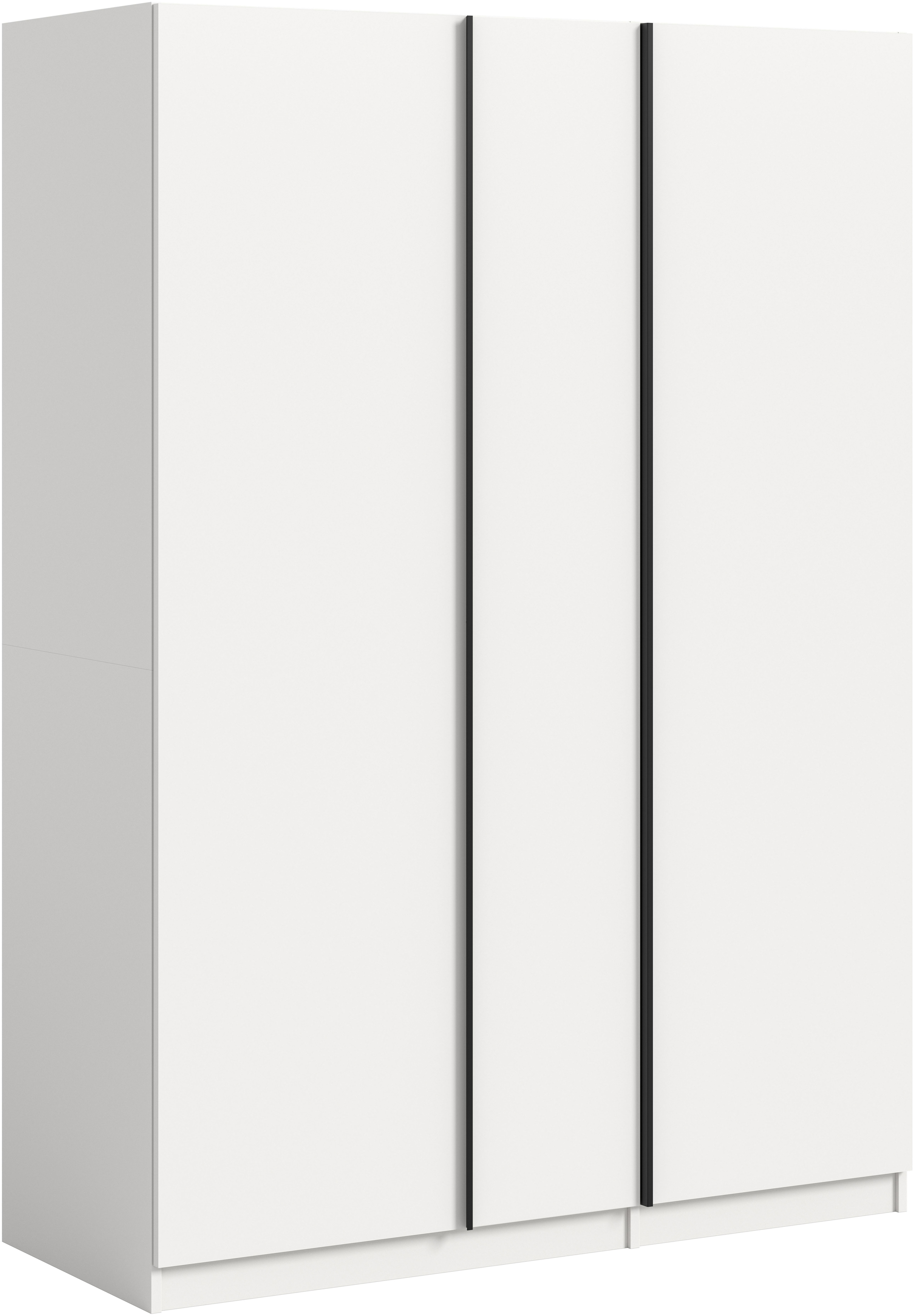 Home affaire Kleiderschrank "BENDINGO, Schlafzimmerschrank, Schrank, Garderobenschrank" OTTO BESTSELLER, Garderobe & Schlafzimmer, Breite 130cm, weiß, 3-türig, inkl. 2 Kleiderstangen und 6 Ablageböden