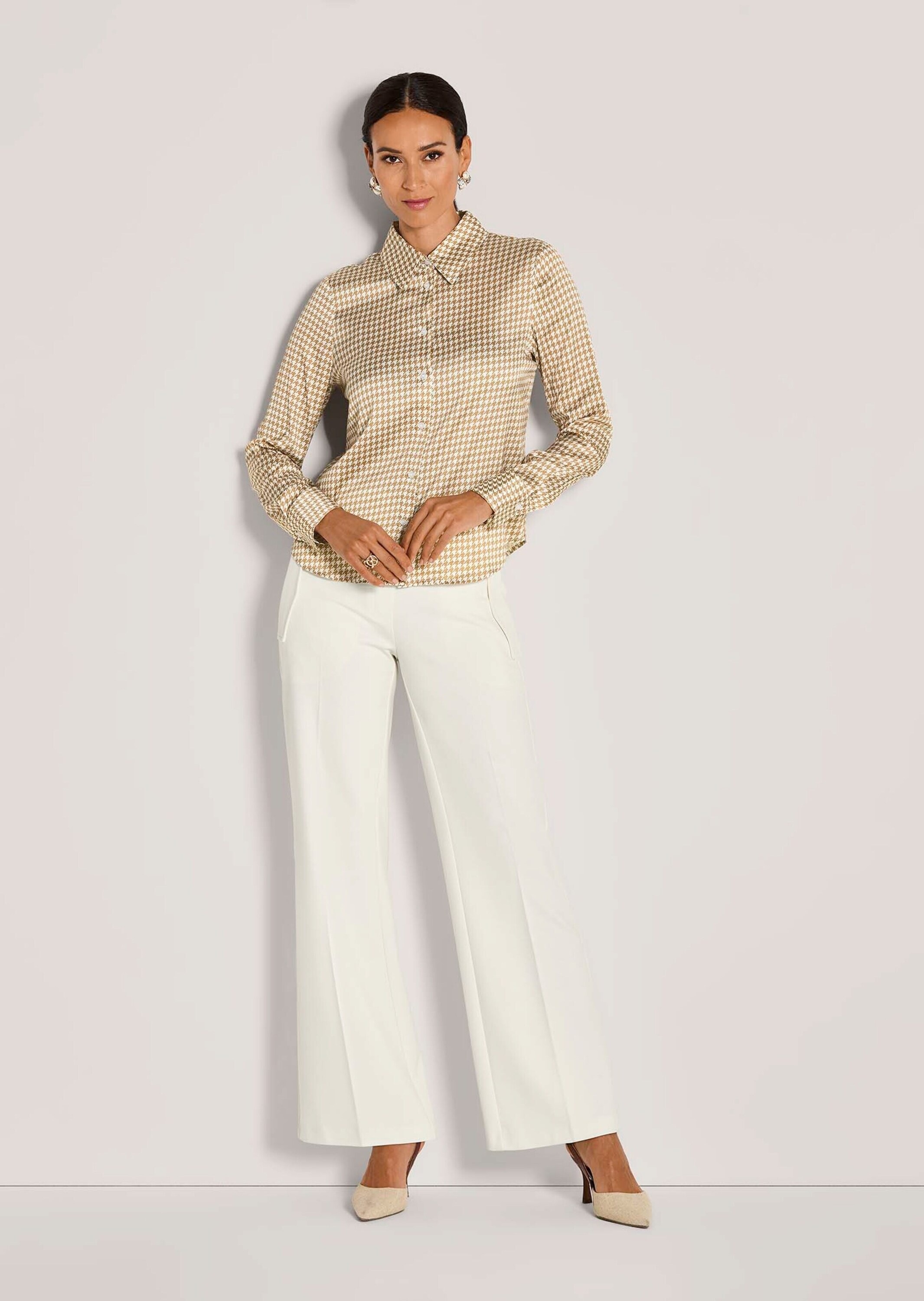 MADELEINE Hemdbluse »Hemdbluse Elegante Damenbluse mit Hahnentritt-Muster«