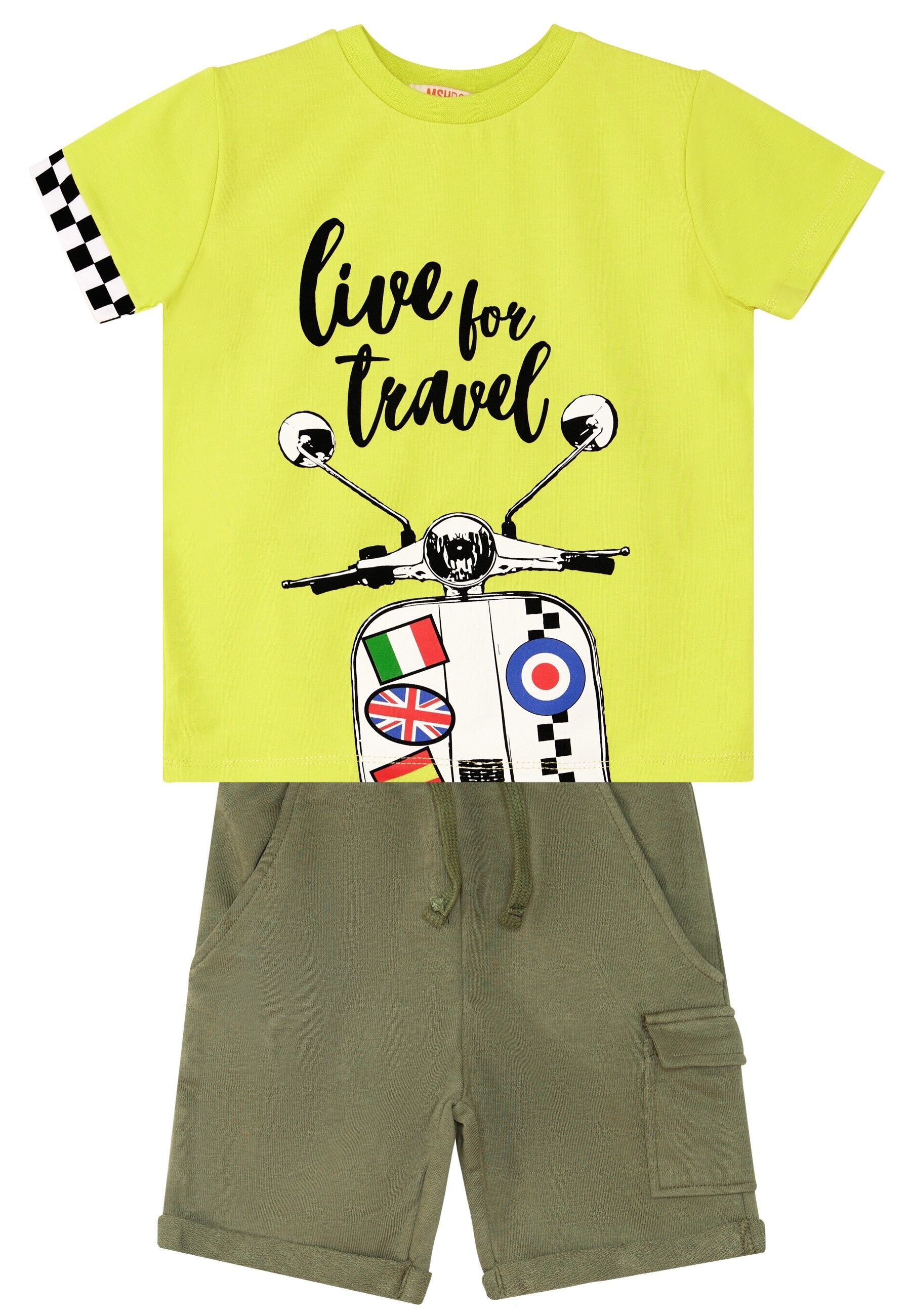 Denokids Hausanzug »Moto Tour«, (2 tlg.), mit Motto-Print