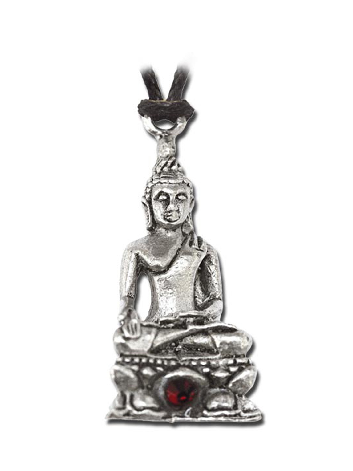 Adelia´s Amulett »Amulett Anhänger Indische Symbole mit Swarovski-Kristall Buddha«, Buddha - Erleuchtung