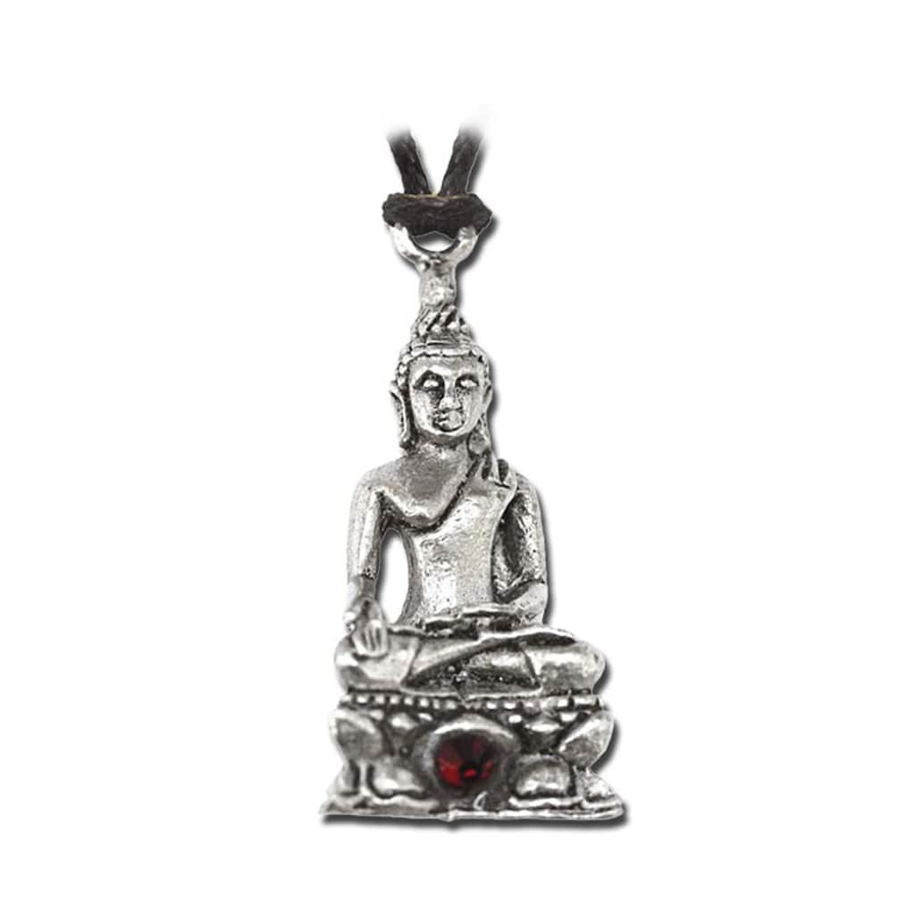 Adelia´s Amulett »Amulett Anhänger Indische Symbole mit Swarovski-Kristall Buddha«