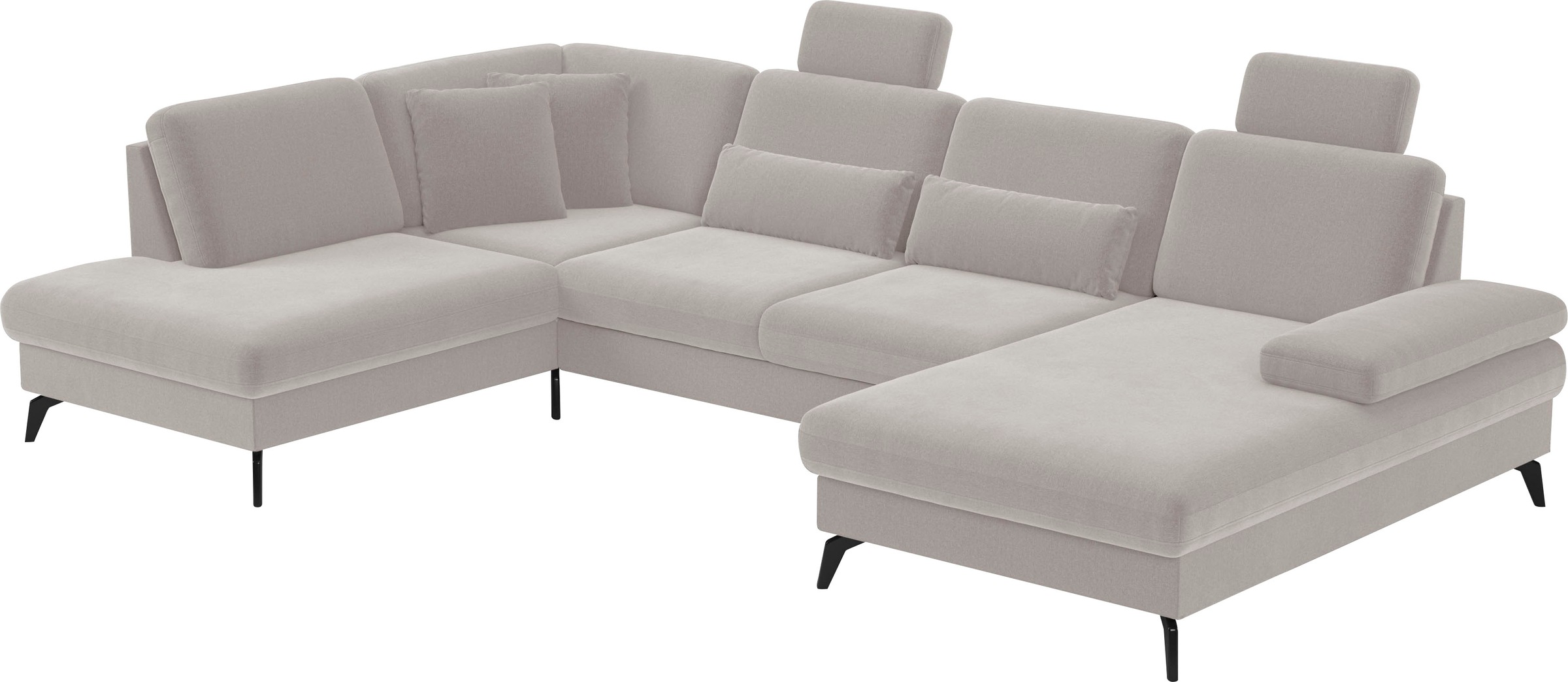 sit&more Wohnlandschaft »Morris U-Form, inkl. Sitztiefenverstellung«, wahlweise mit Armteilverstellung, Bettfunktion & Bettkasten