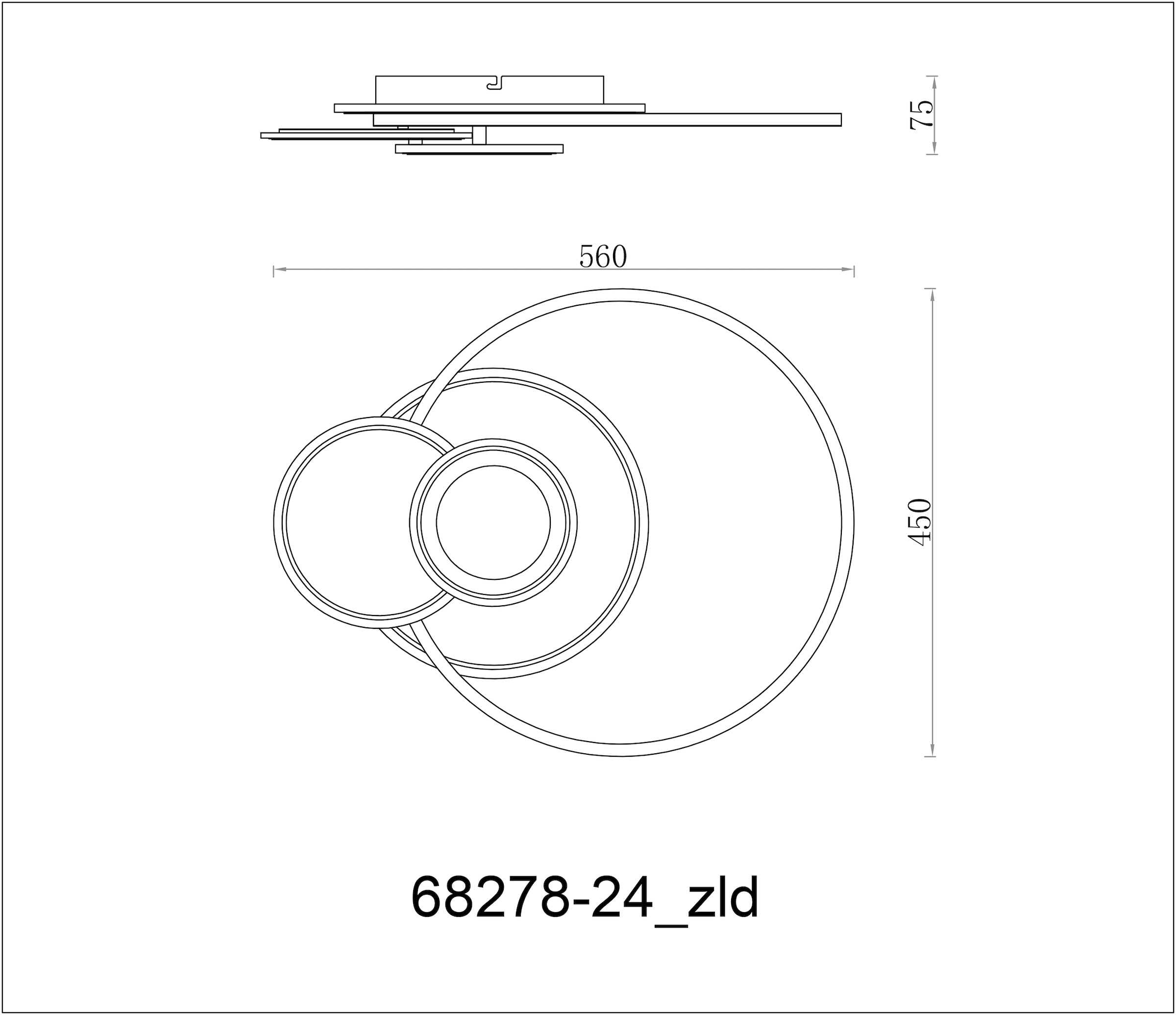 GLOBO LIGHTING Deckenleuchte »BELTRAN« LED-Modul 1 Stk. Kleine LED-Deckenleuchte, 3D-Effekt, dimmbar, modern & flexibel