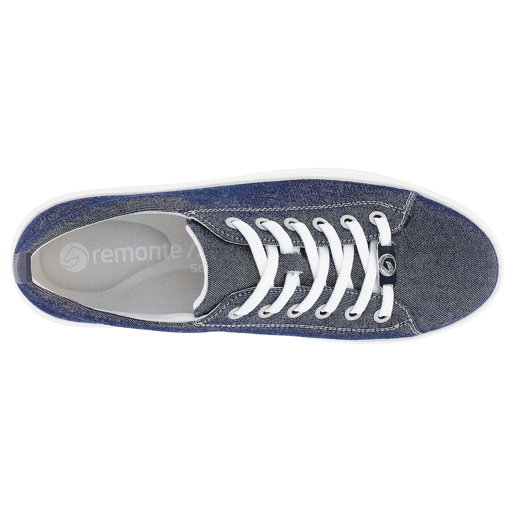 Remonte Plateausneaker, mit Kontrastnähten, Freizeitschuh, Halbschuh, Schnürschuh