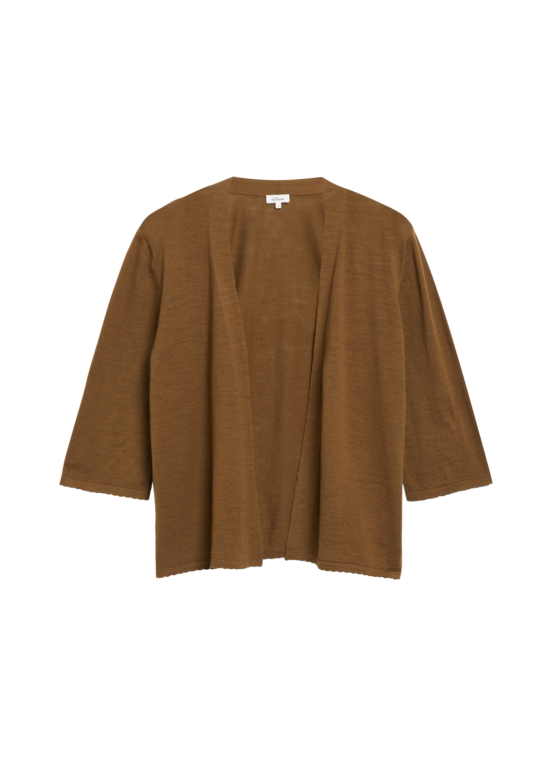 s.Oliver Cardigan 3/4-Arm Sommer-Strickjacke ohne Verschluss