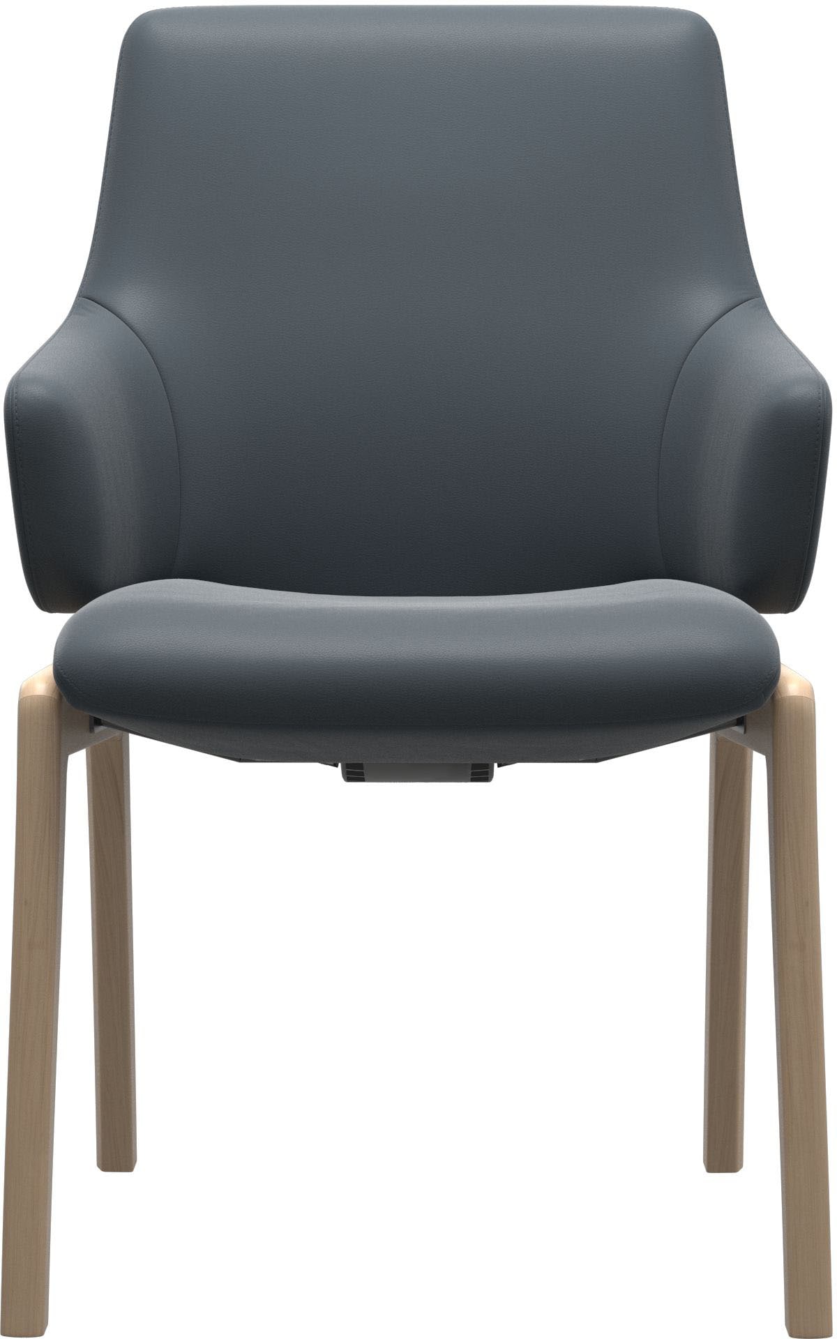 Stressless® Polsterstuhl »Laurel«, Leder BATICK, Low Back mit Armlehne, Größe L, mit abgerundeten Beinen in Schwarz