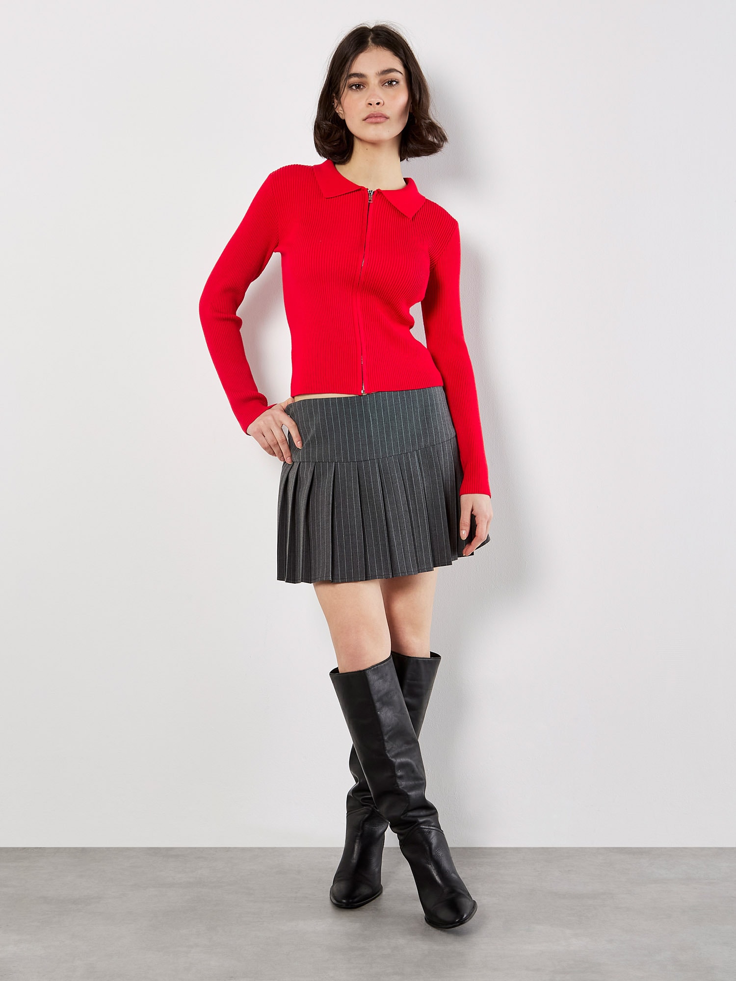 Apricot Shorts "Mini-Skort" mit Nadelstreifen