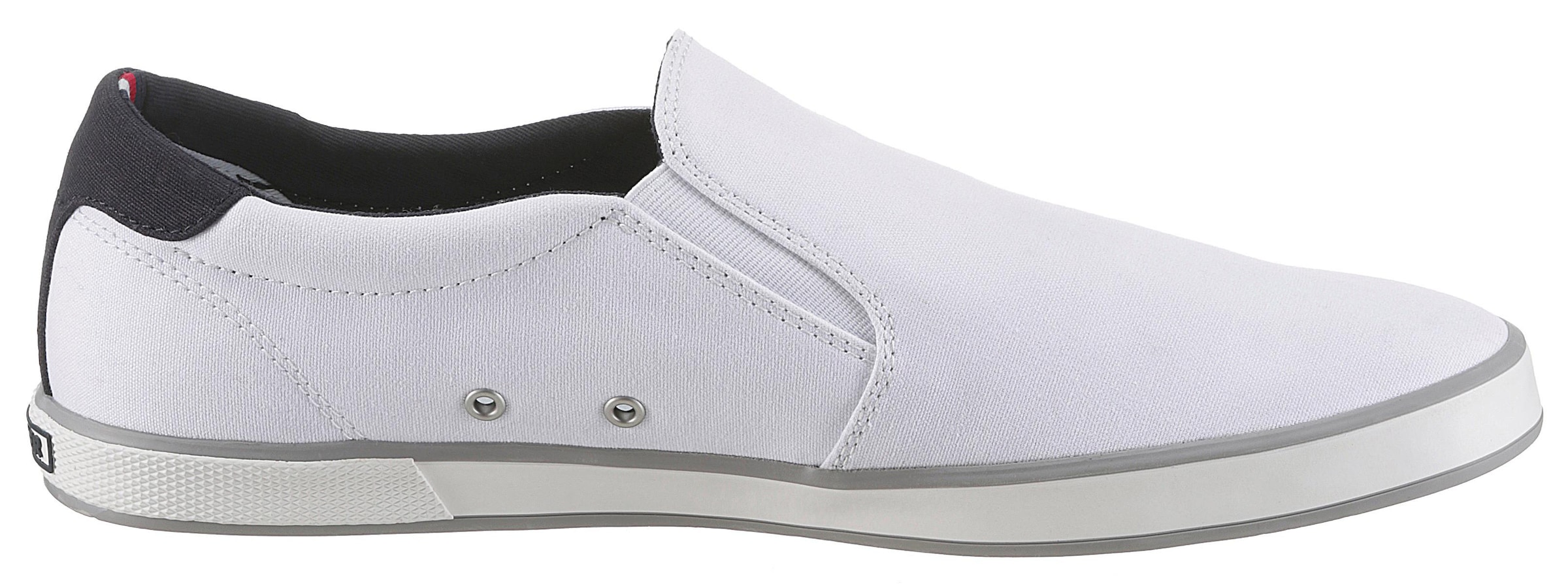 Tommy Hilfiger Slip-On Sneaker »ICONIC SLIP ON SNEAKER«, Slipper, Freizeitschuh, Halbschuh mit seitlichen Stretcheinsätzen