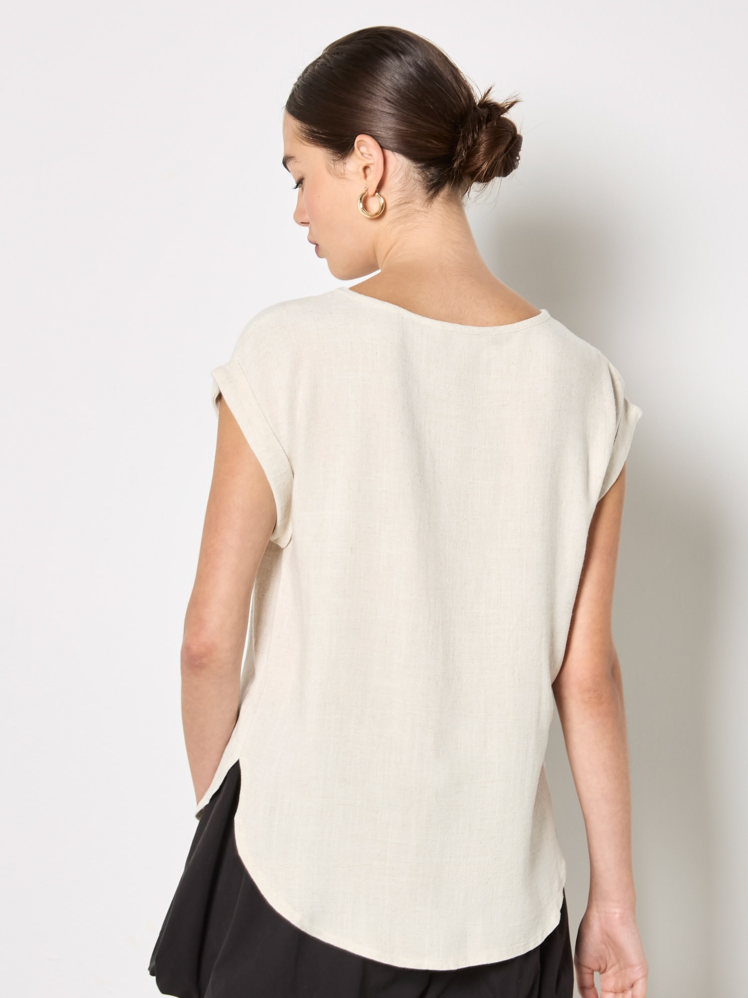 Apricot T-Shirt »T-Shirt aus Leinenmischung«