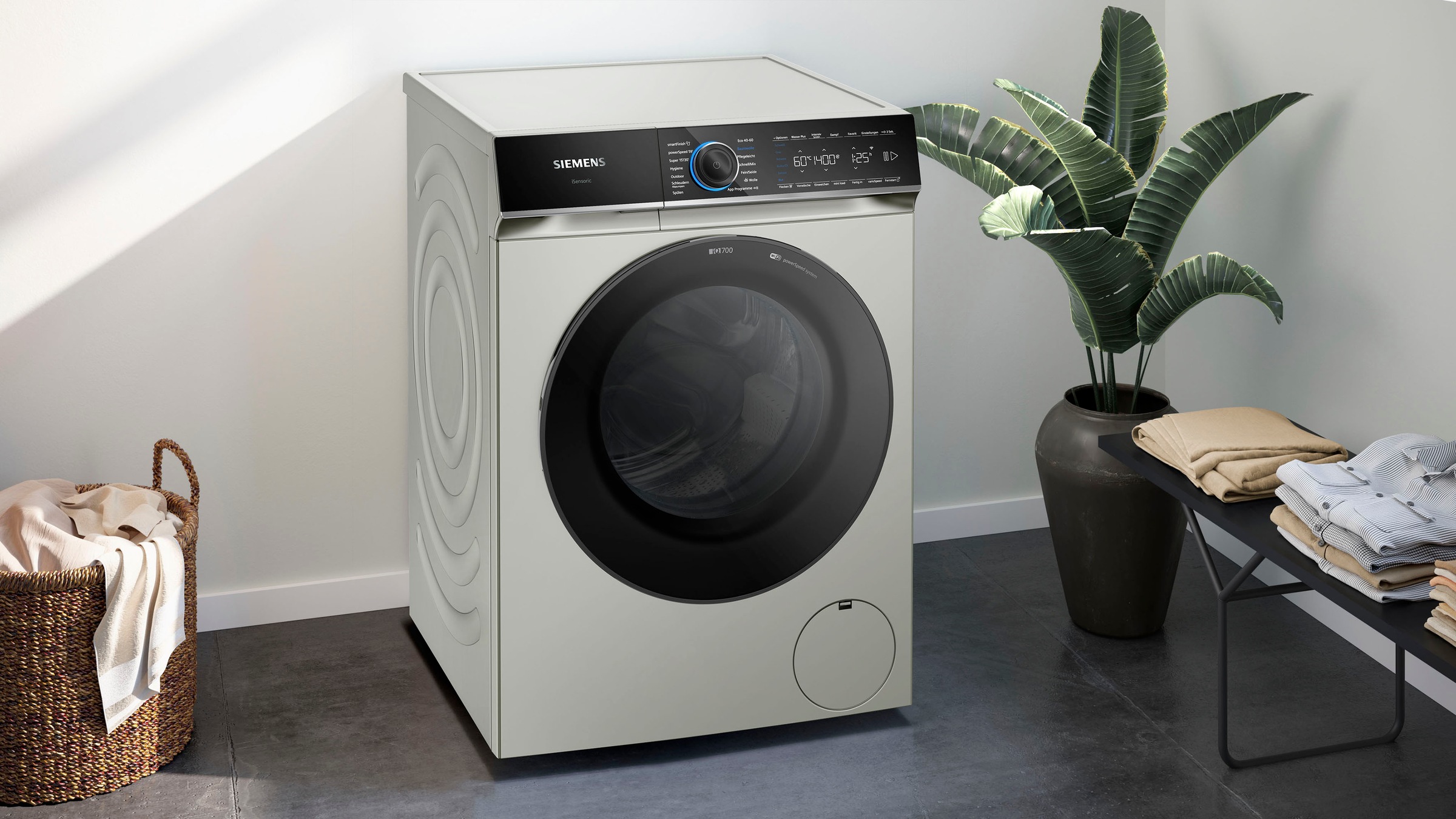 SIEMENS Waschmaschine »WG44B20X40«, WG44B20X40, 9 kg, 1400 U/min, smartFinish – glättet dank Dampf sämtliche Knitterfalten