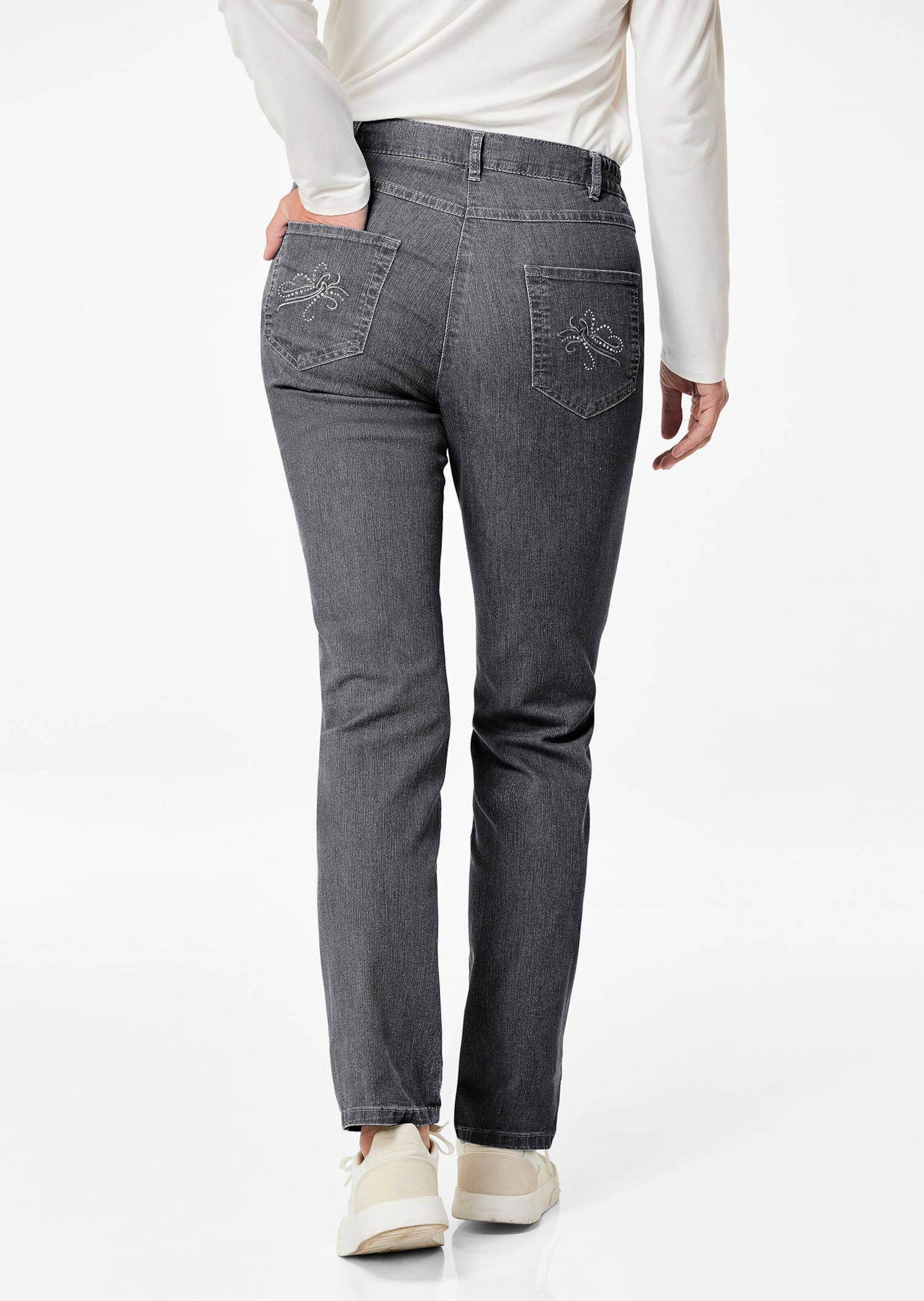 GOLDNER Stretch-Jeans »Jeanshose ANNA Edel geschmückte Jeanshose ANNA«