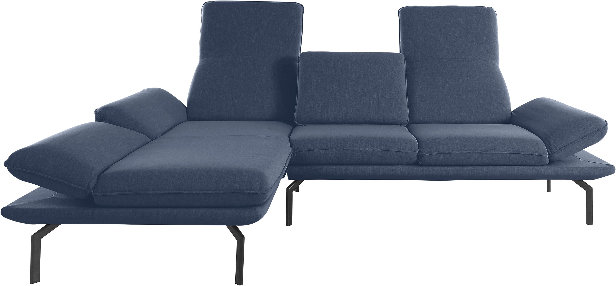 OTTO products Ecksofa »Bennid L-Form«, Wahlweise mit Arm- und Rückenfunktion, Stoffe aus recyceltem Material