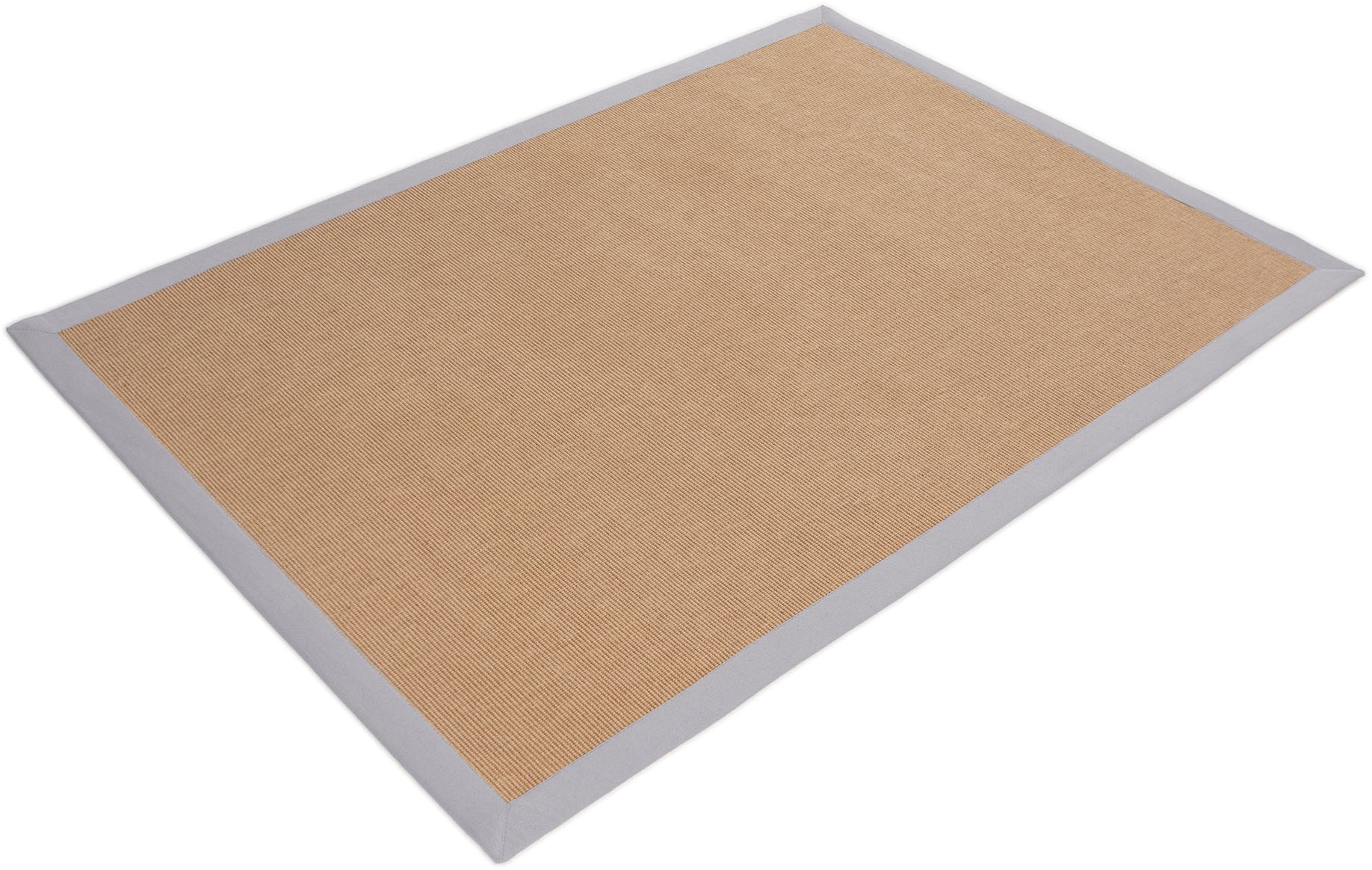 Thumbnail - carpetfine Sisalteppich "Sisal, auch als Läufer erhältlich" rechteckig 5 mm Höhe mit farbiger Bordüre, Anti Rutsch Rücks...