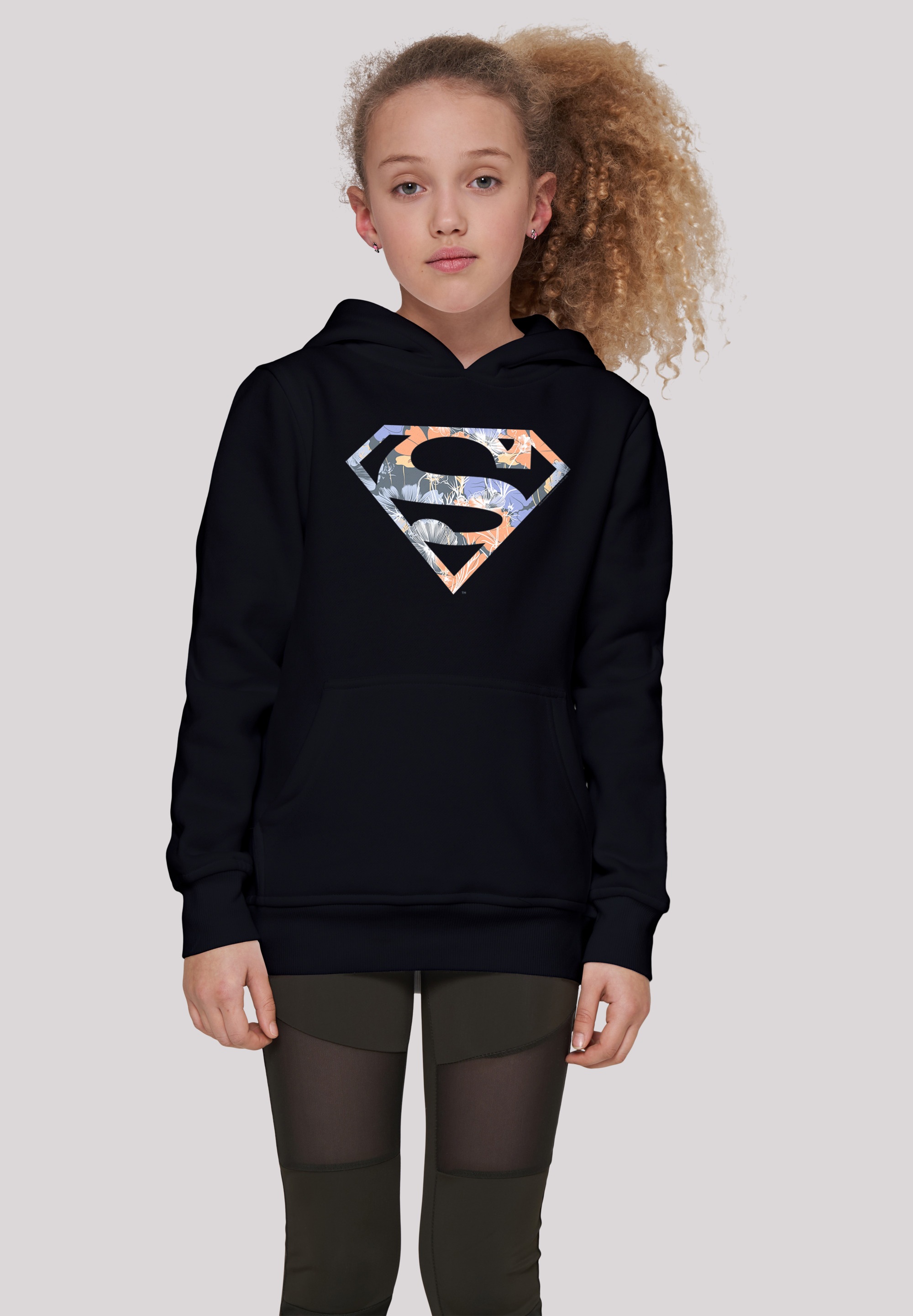 F4NT4STIC Hoodie (1 Hoody«, BAUR | Logo 2 kaufen with tlg.) Floral Basic Superman online Kids »Kinder